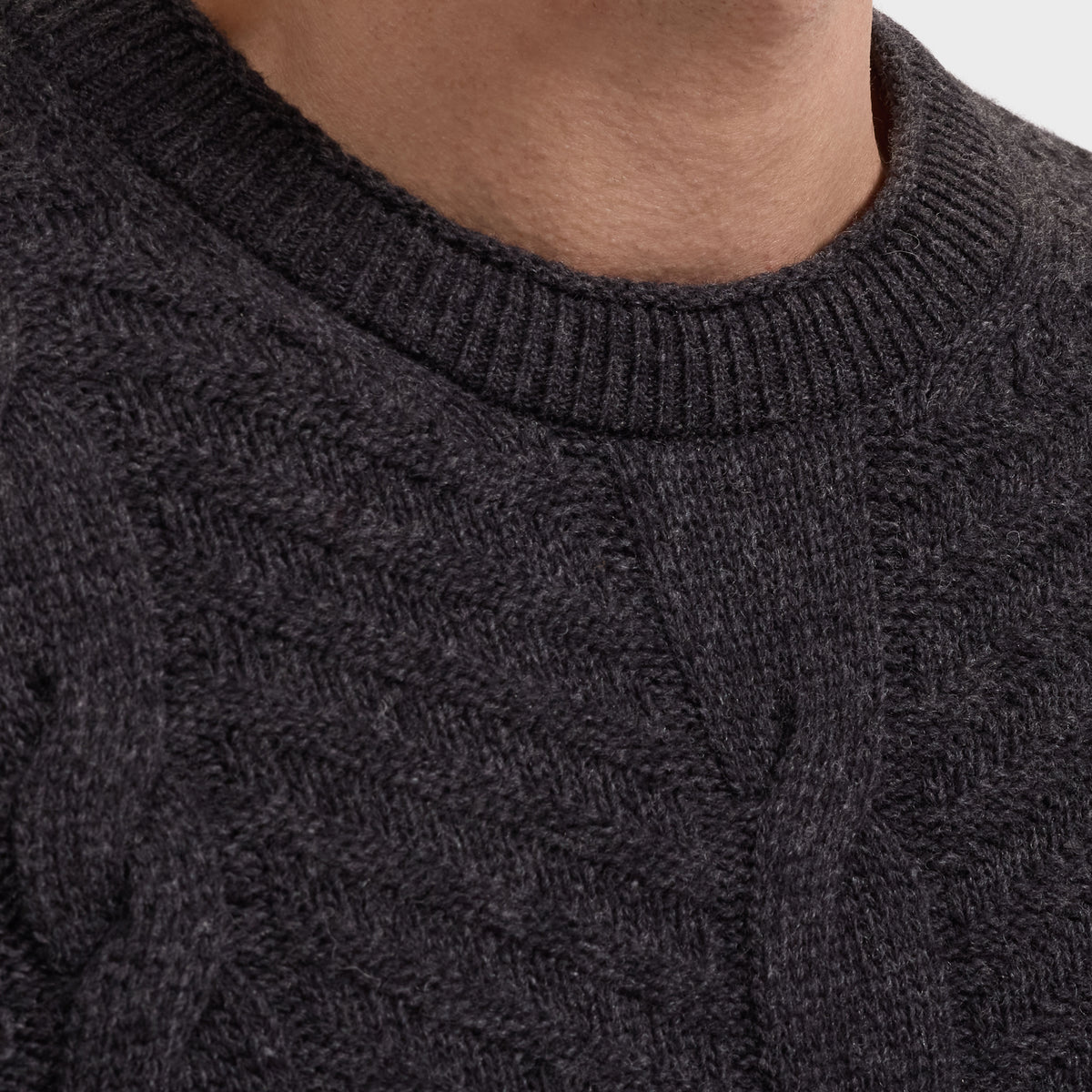 Cable Knit Crewneck Sweater
