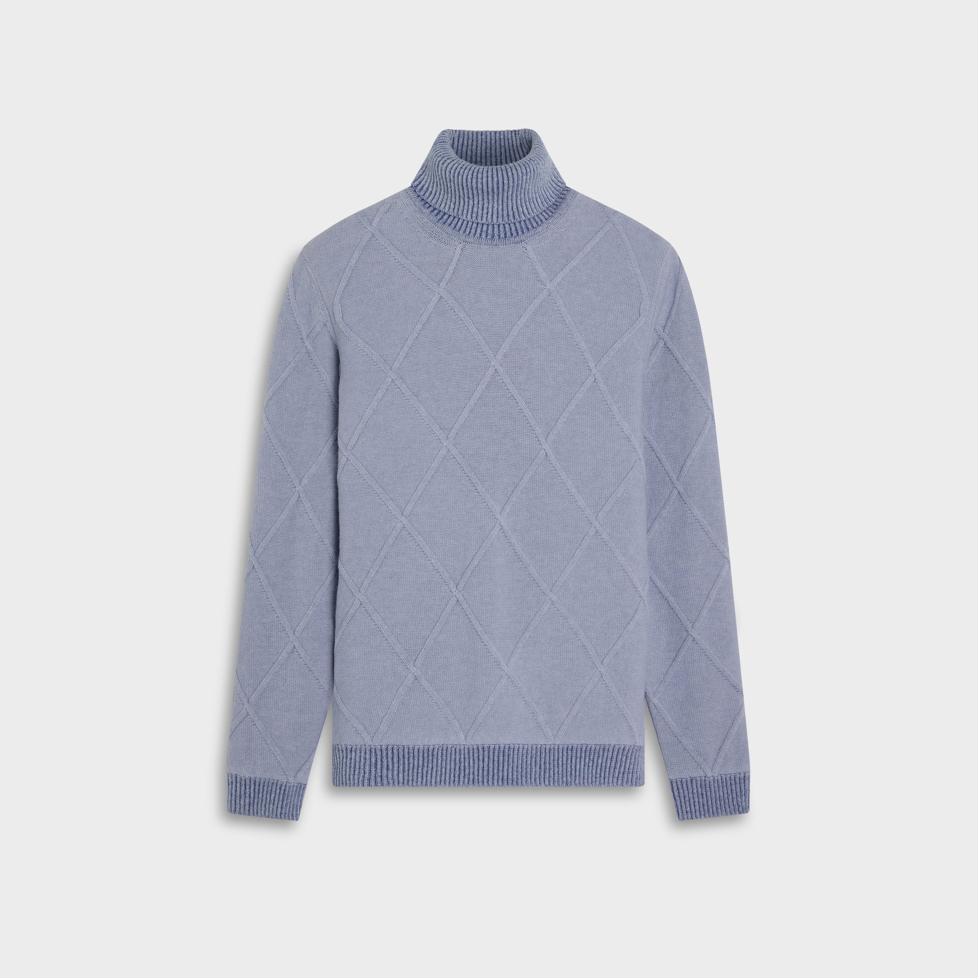 Diamond Stitch Turtleneck Sweater
