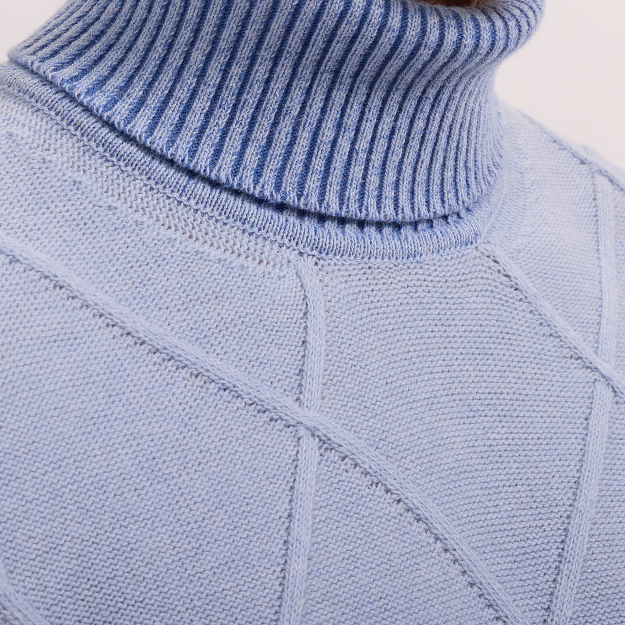Diamond Stitch Turtleneck Sweater