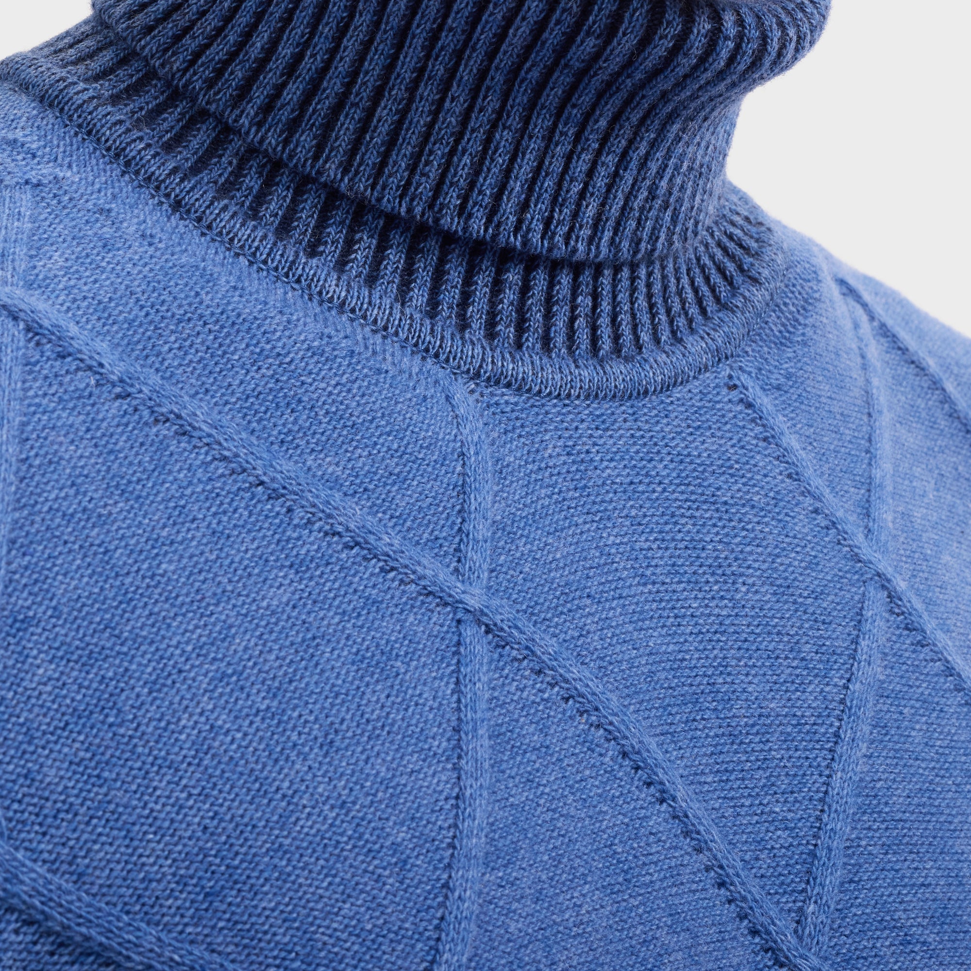 Diamond Stitch Turtleneck Sweater