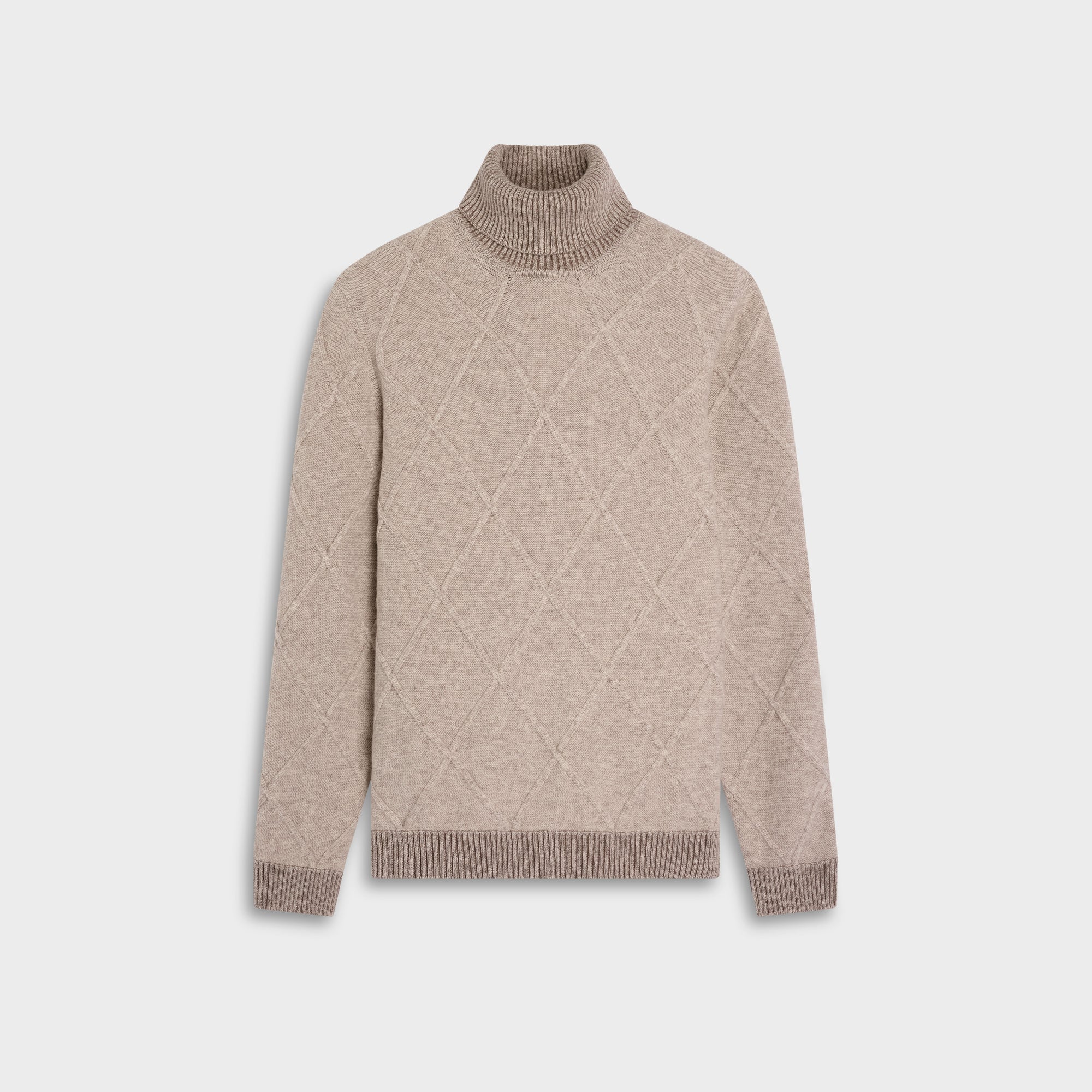 Diamond Stitch Turtleneck Sweater