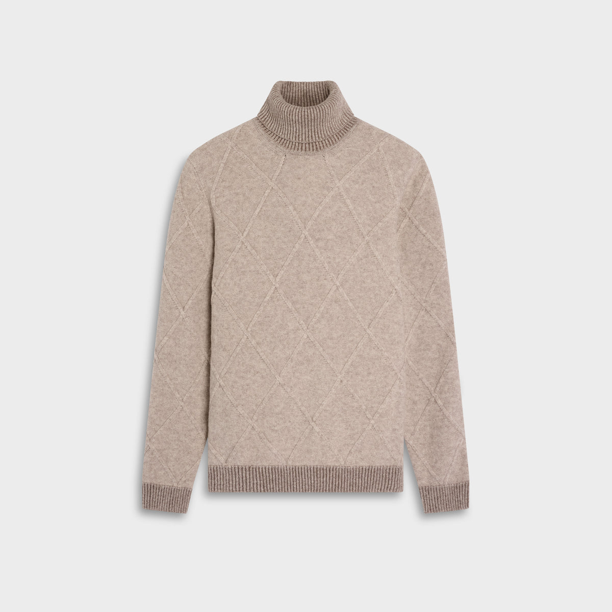Diamond Stitch Turtleneck Sweater