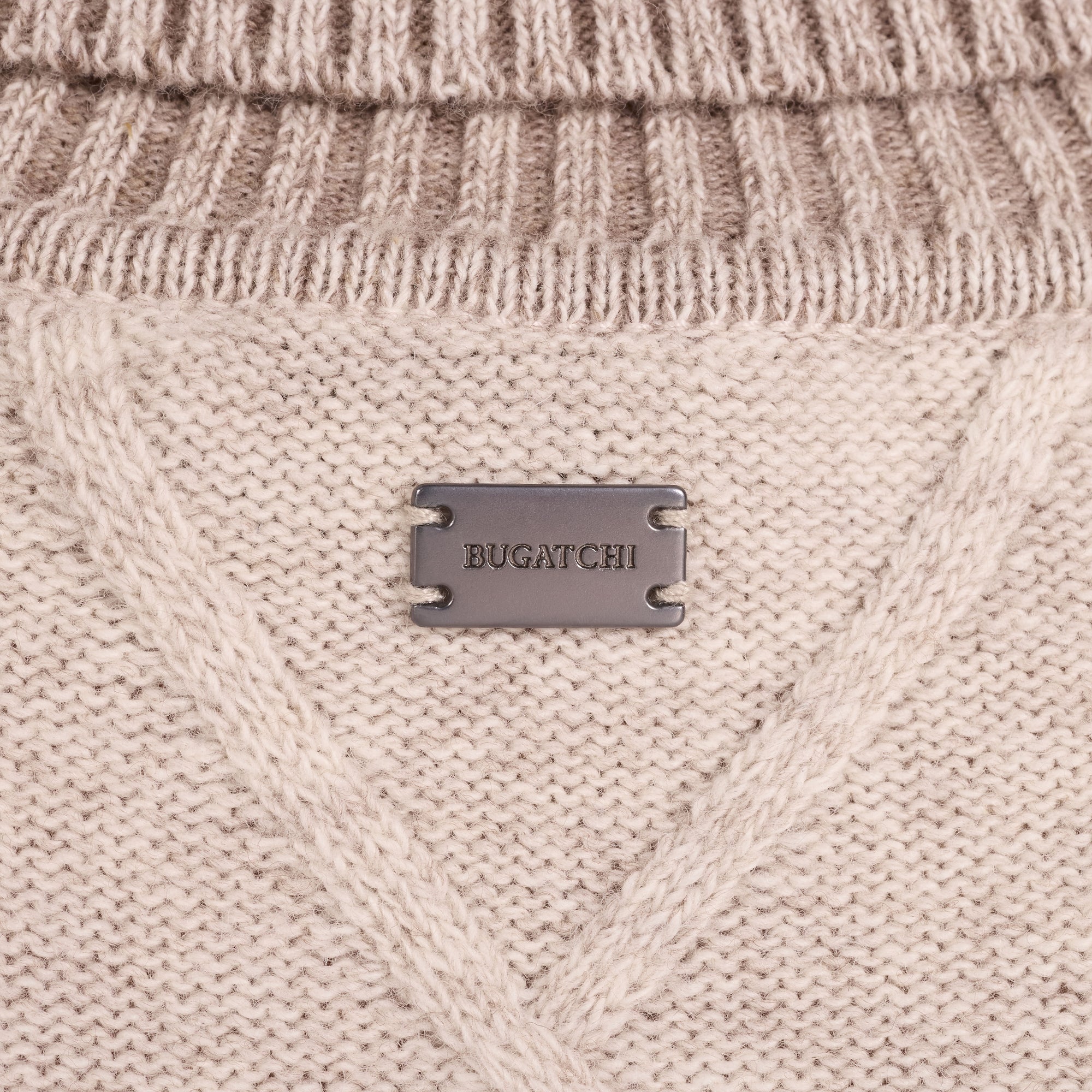 Diamond Stitch Turtleneck Sweater
