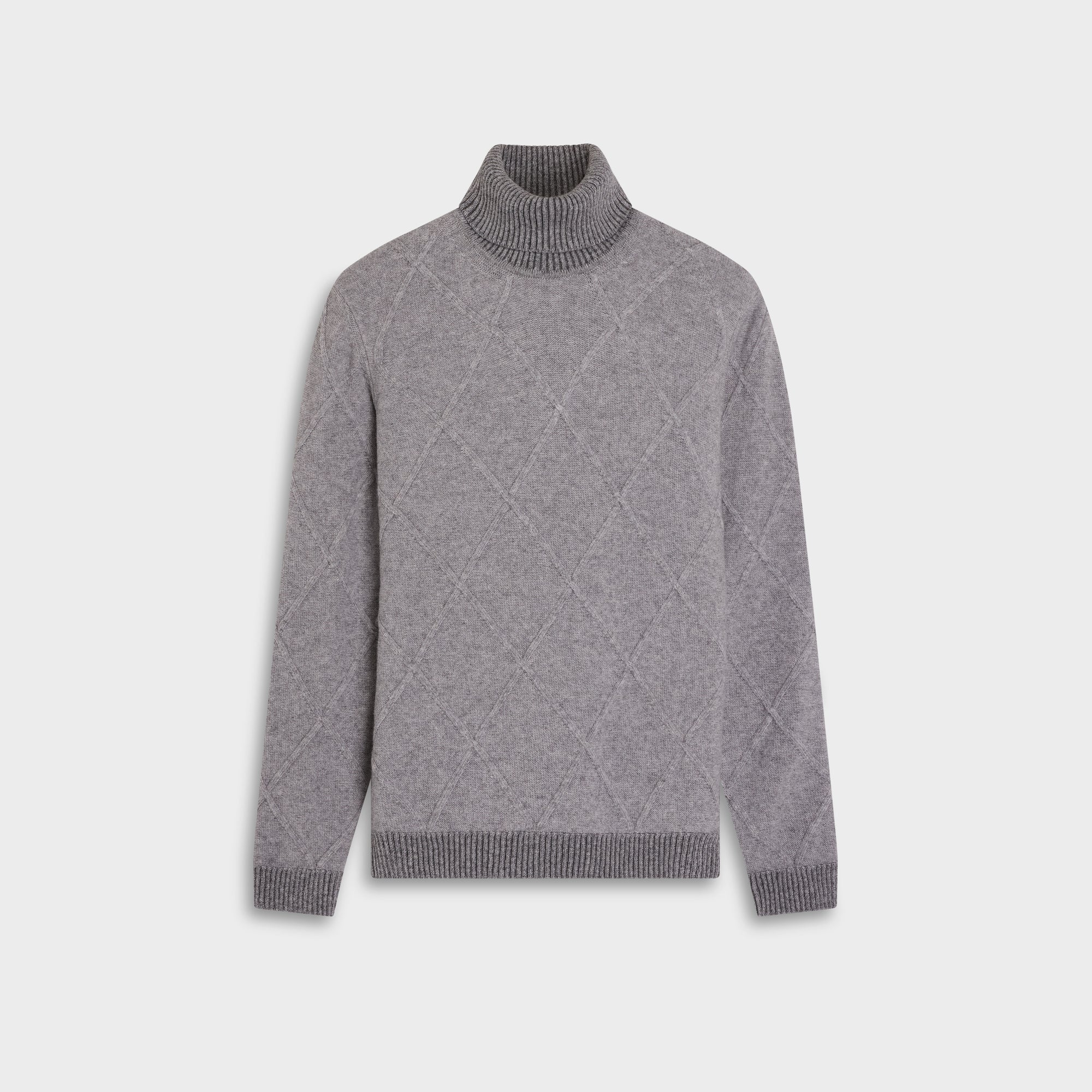 Diamond Stitch Turtleneck Sweater