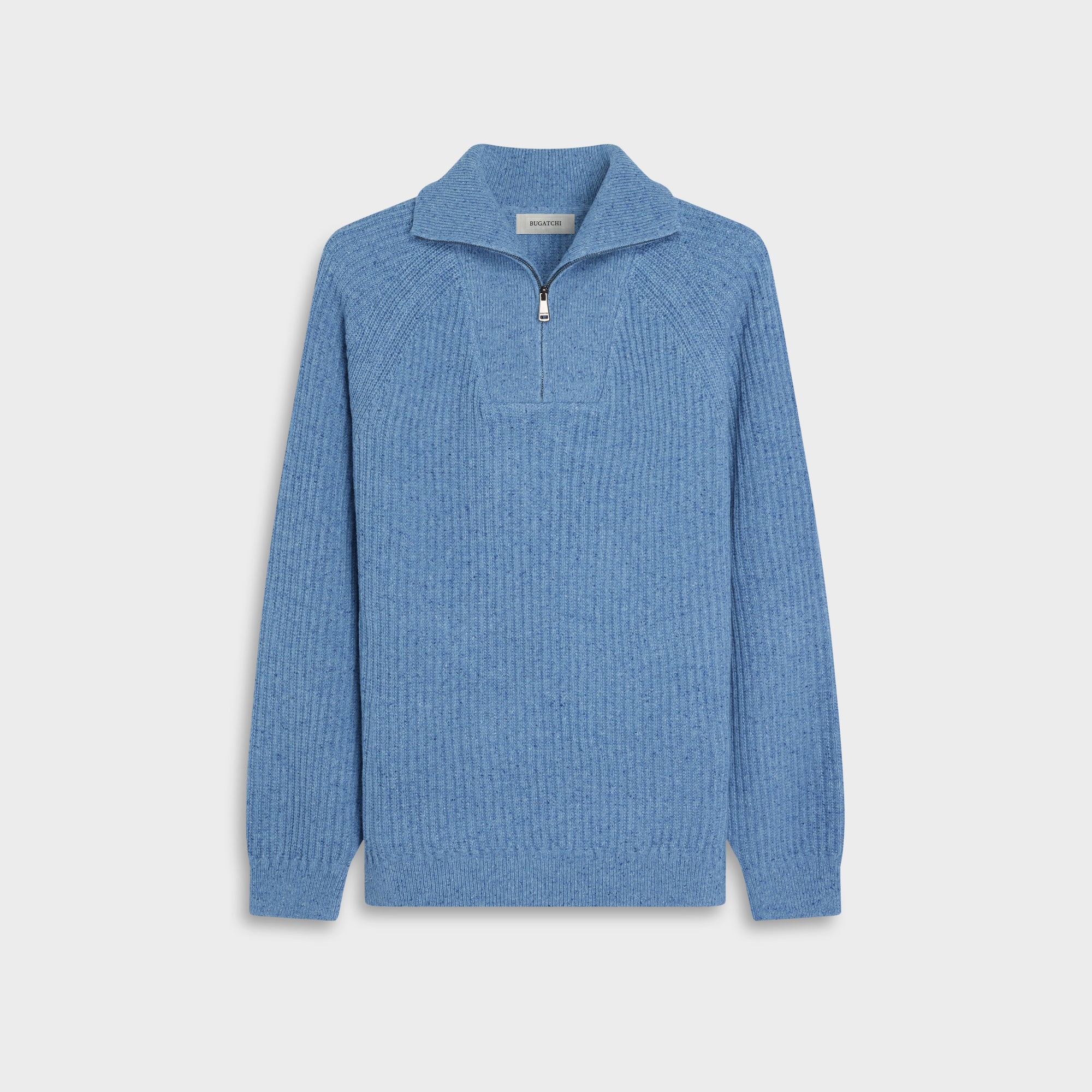 Rib-Knit Quarter-Zip Sweater
