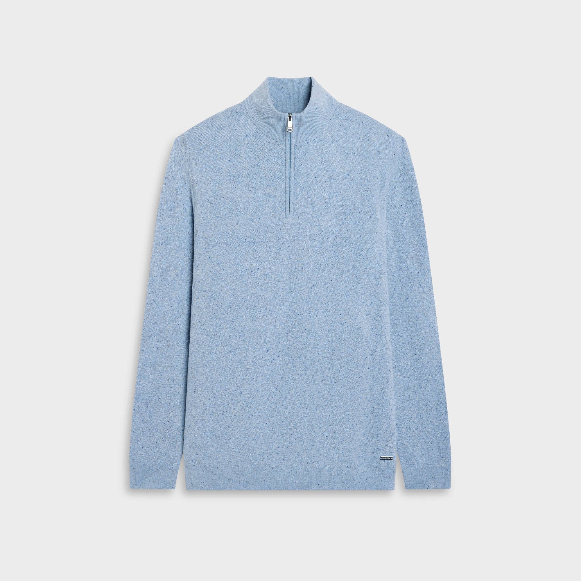 Diamond Stitch Quarter-Zip Sweater