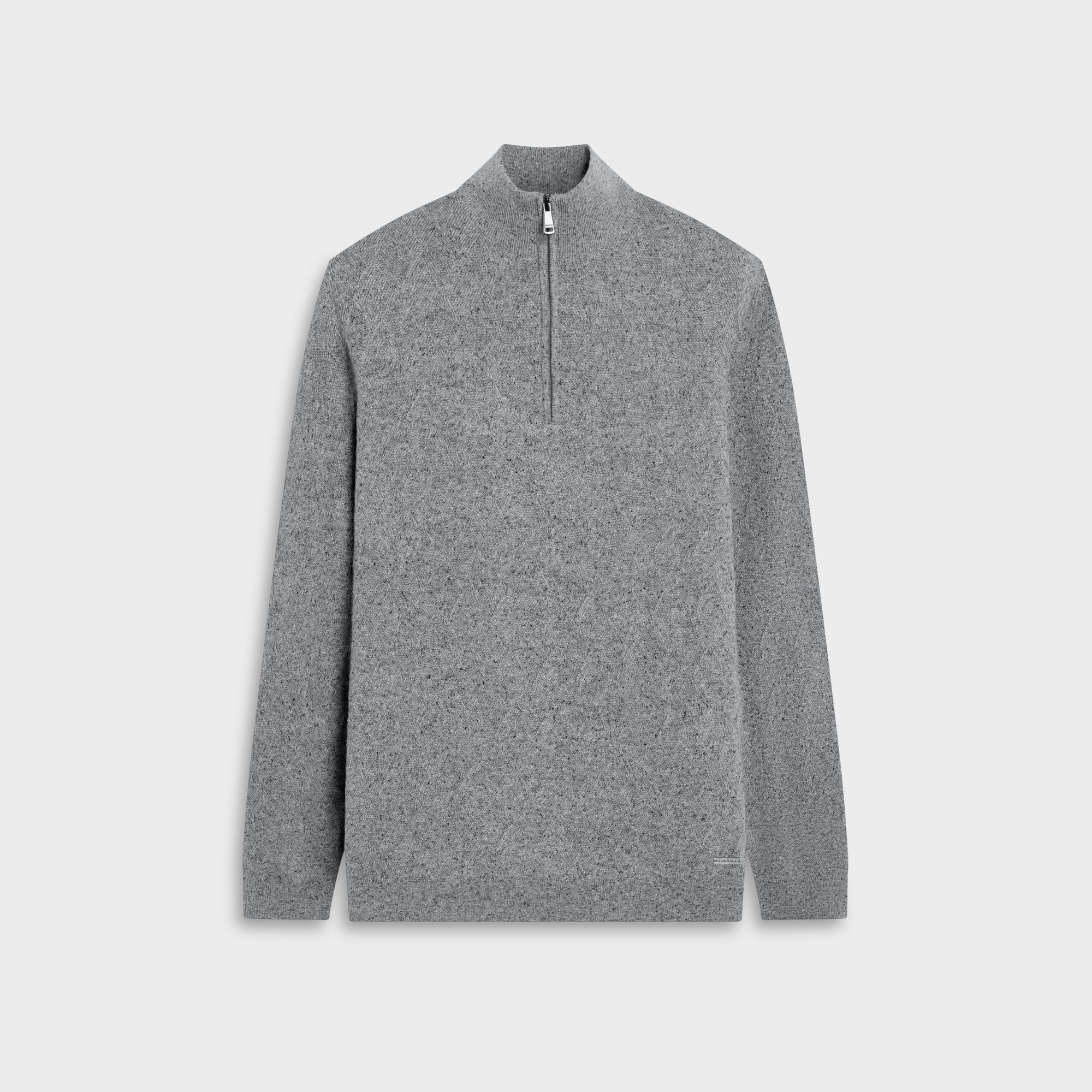 Diamond Stitch Quarter-Zip Sweater