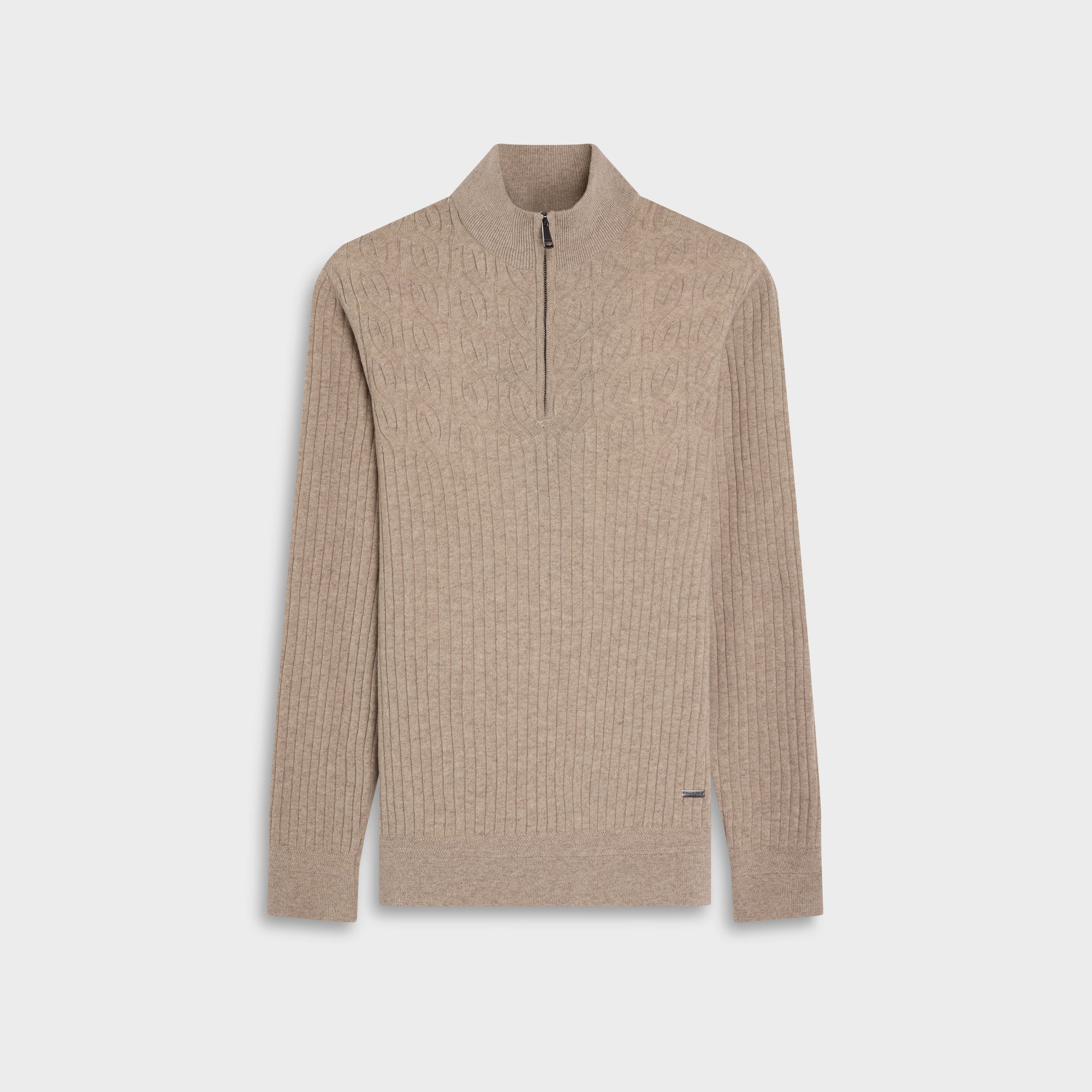 Cable Rib Quarter-Zip Sweater