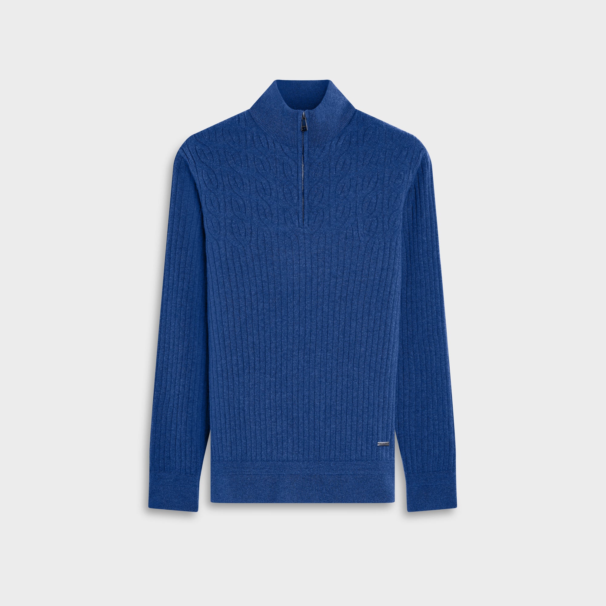 Cable Rib Quarter-Zip Sweater