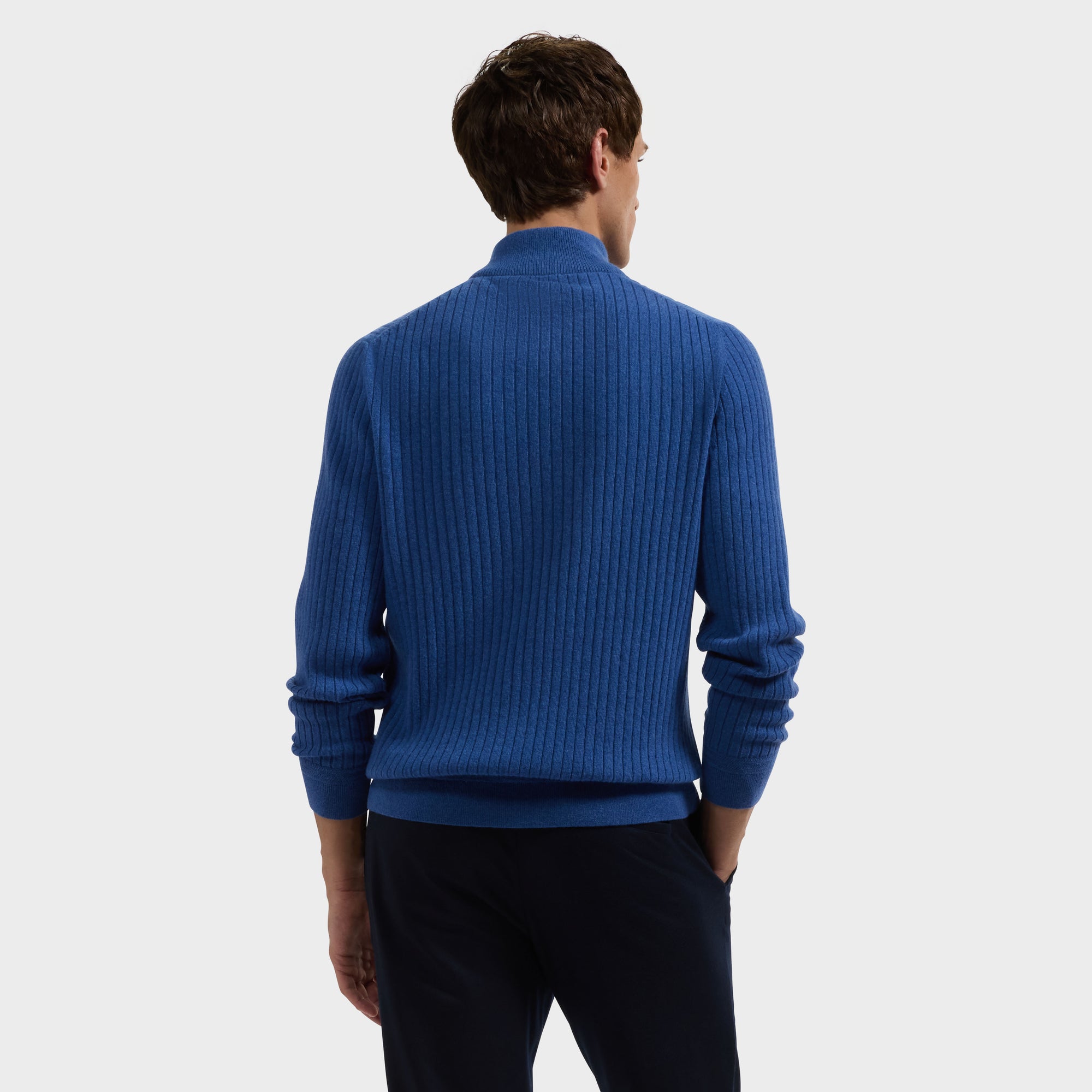 Cable Rib Quarter-Zip Sweater