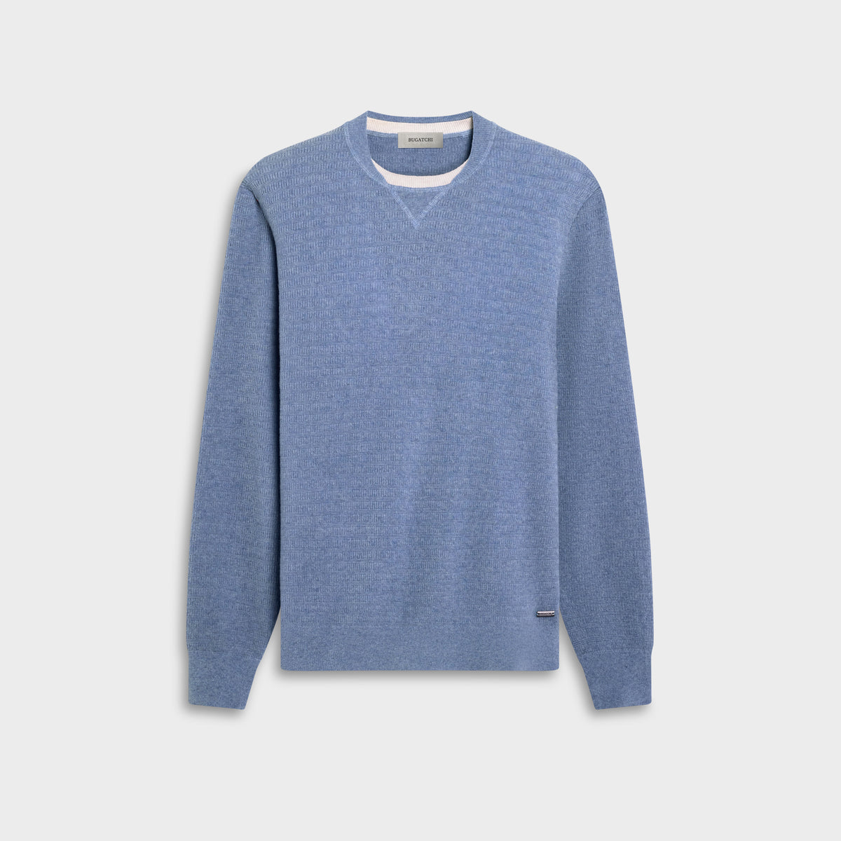 Grid Stitch Crewneck Sweater