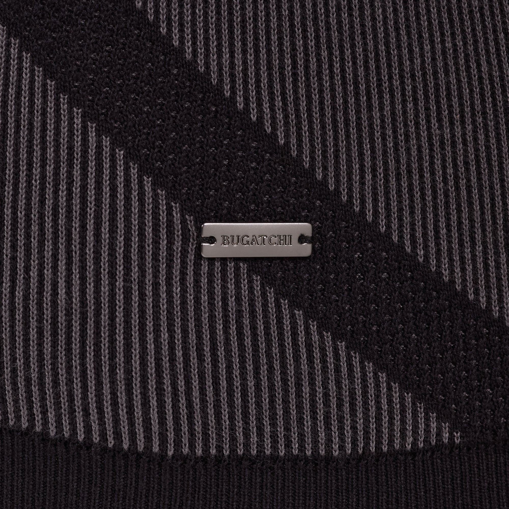 Geometric Intarsia Crewneck Sweater