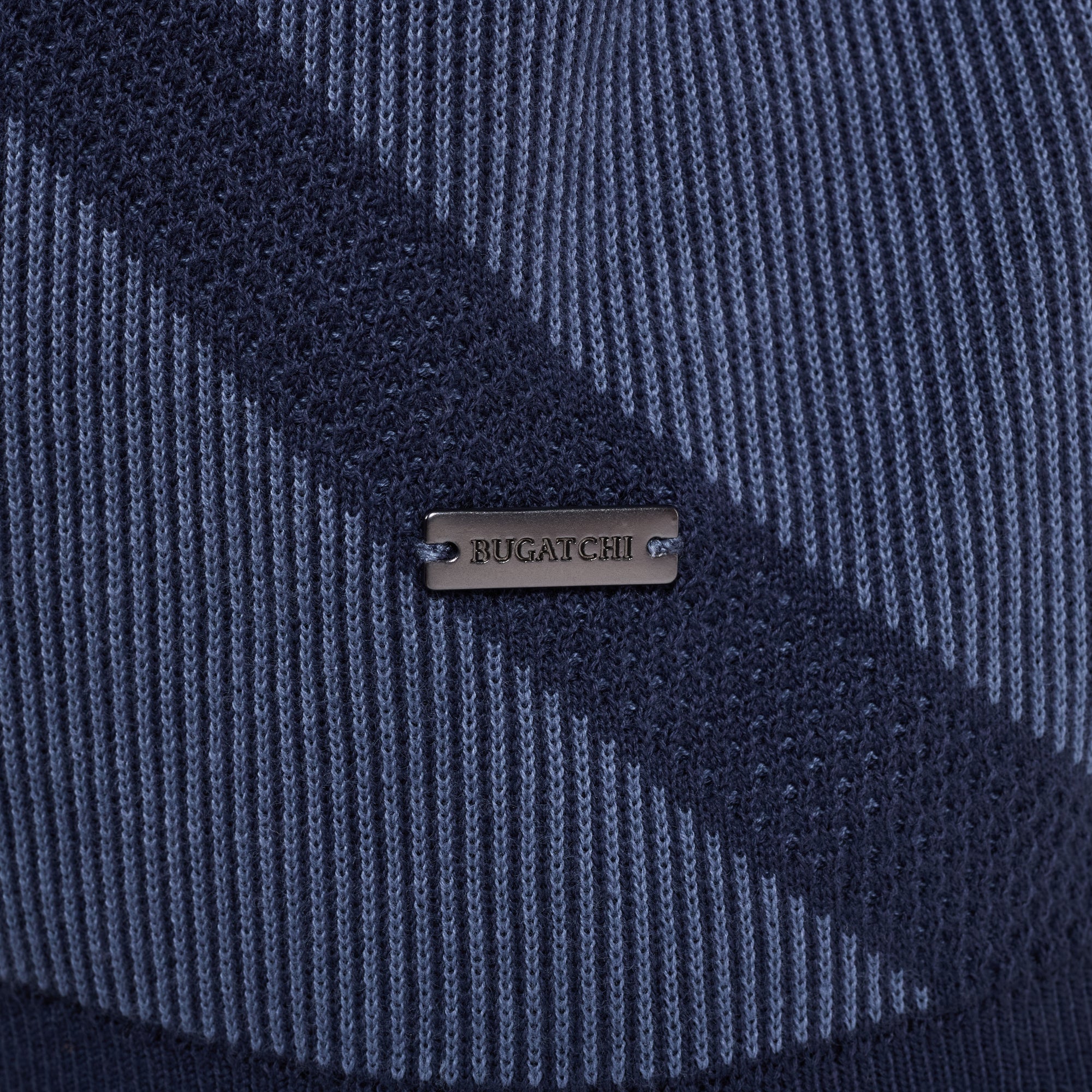 Geometric Intarsia Crewneck Sweater