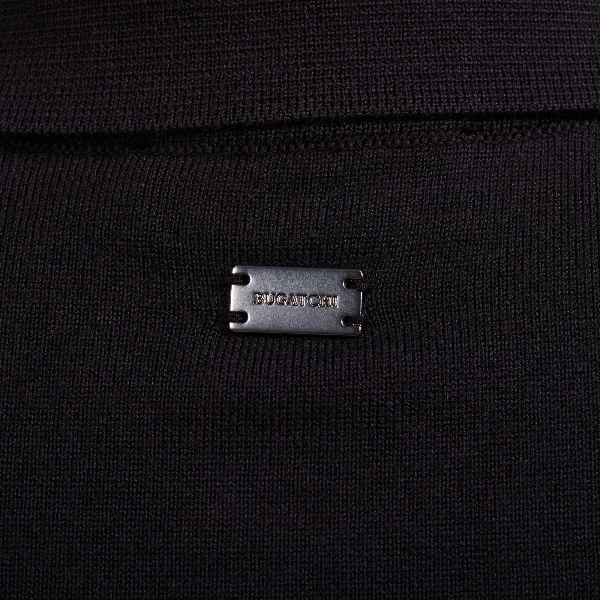 Solid Full Button Long-Sleeve Polo Sweater