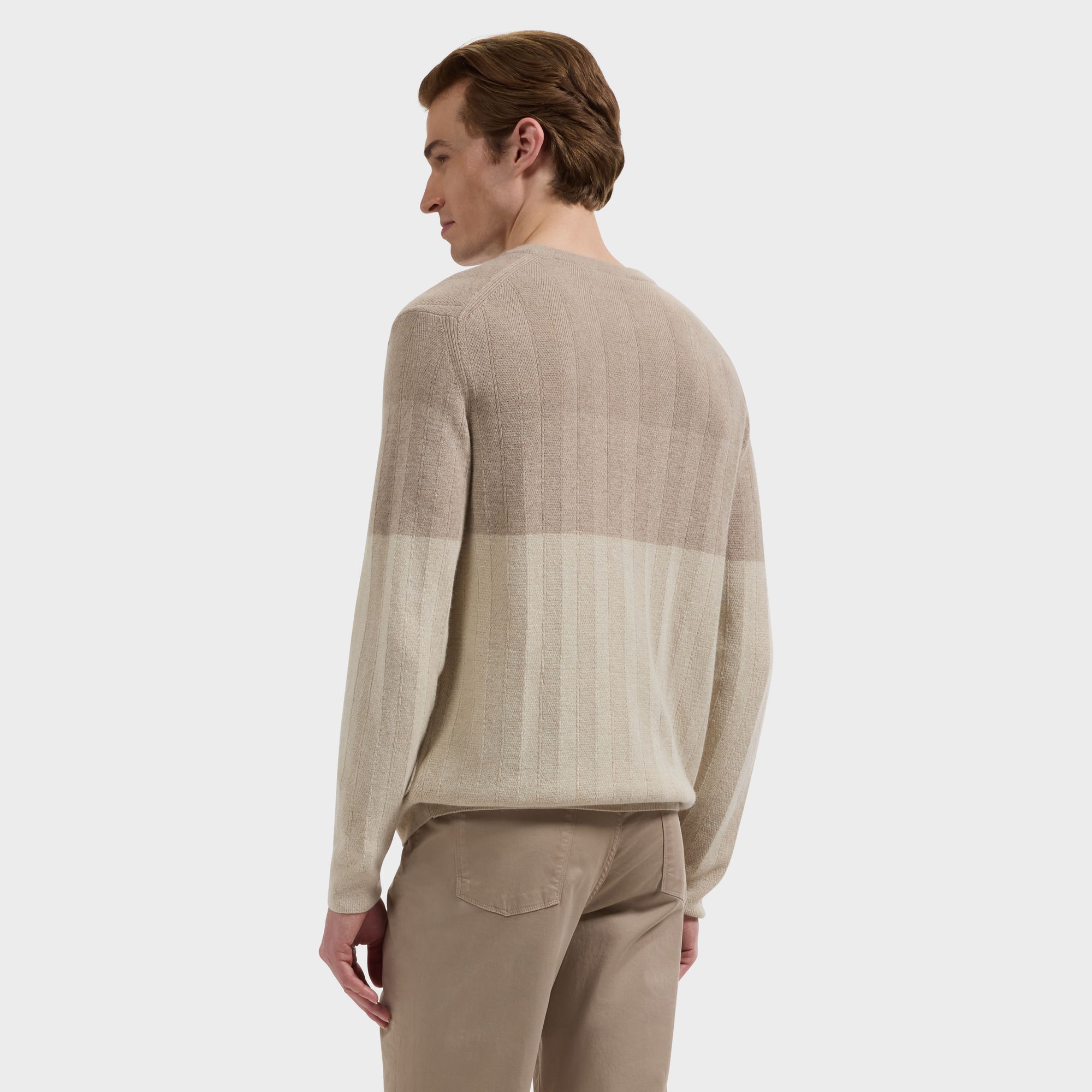 Color block Chevron Crewneck Sweater