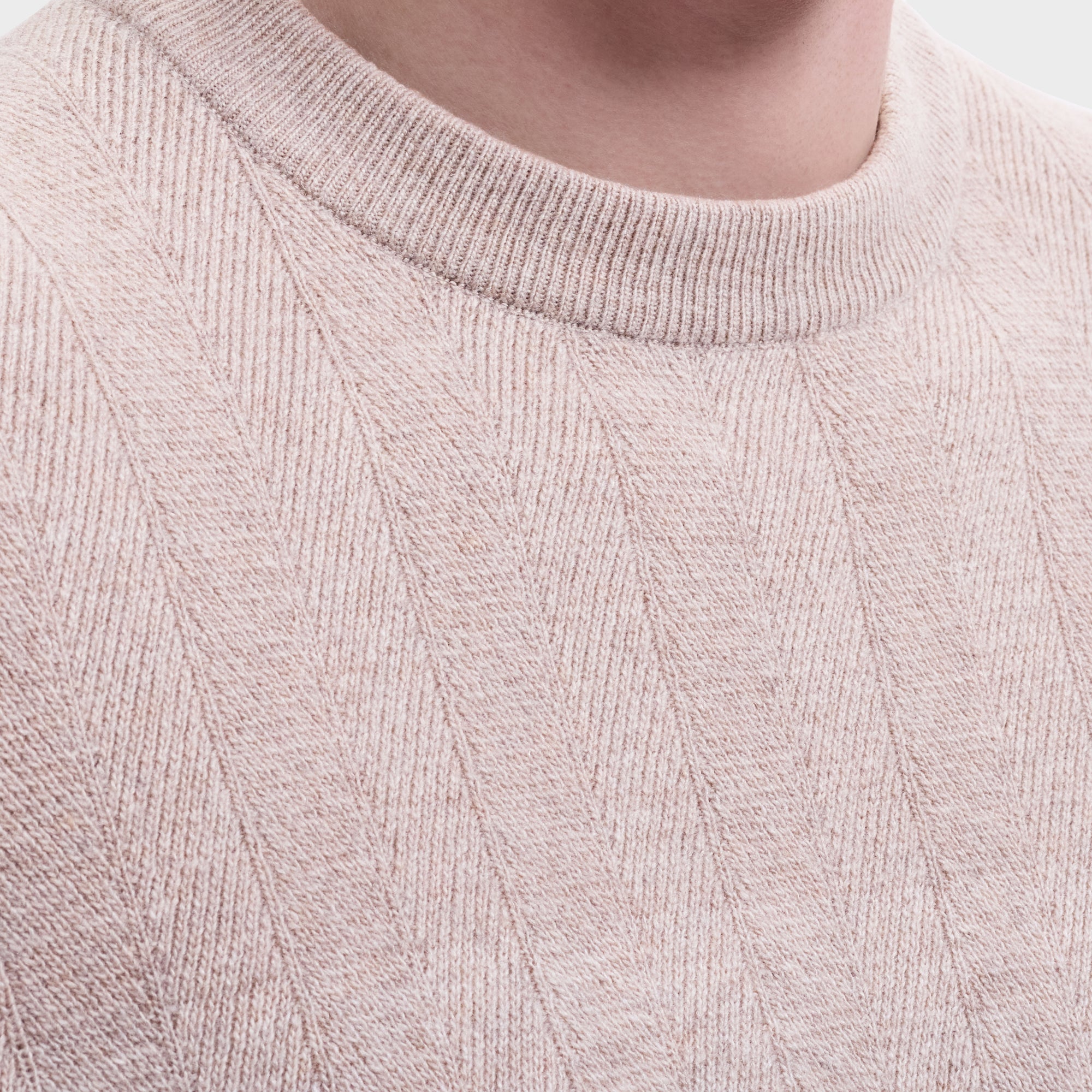 Color block Chevron Crewneck Sweater