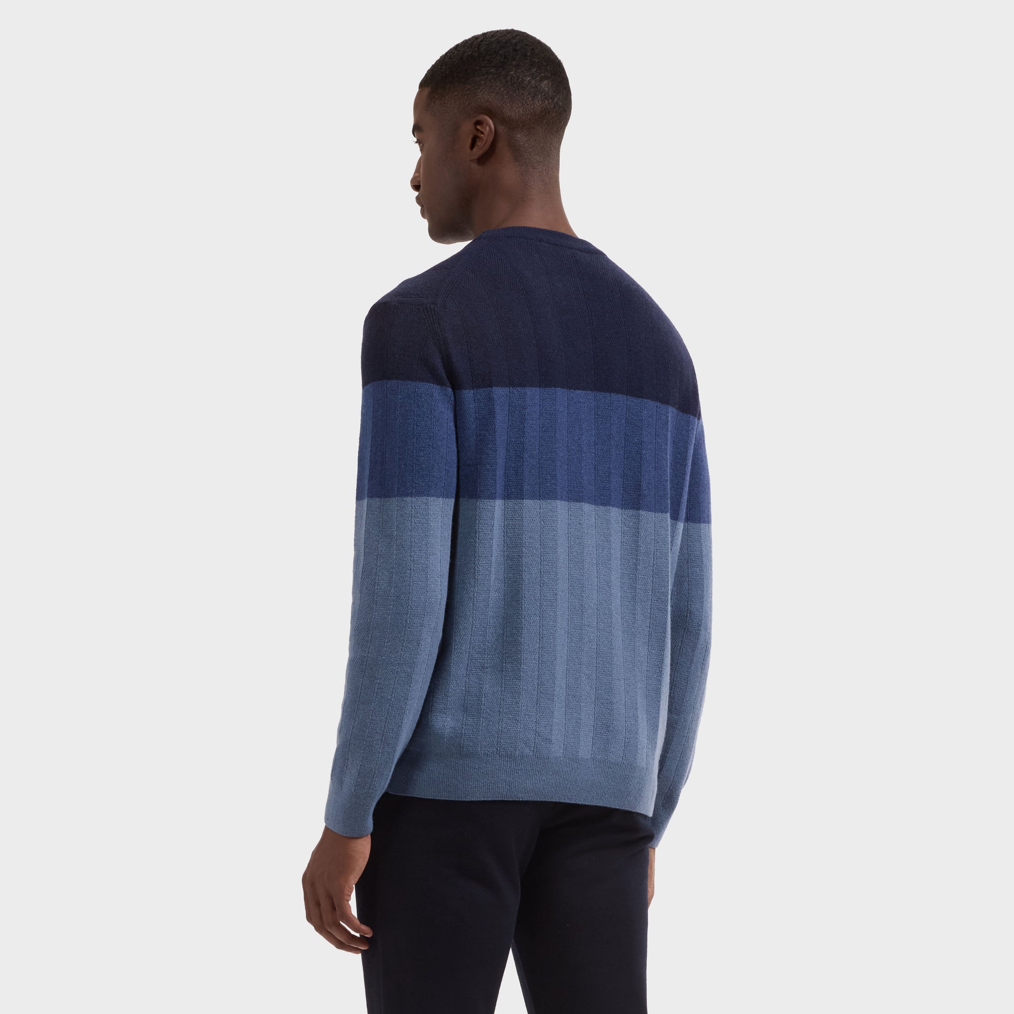 Color block Chevron Crewneck Sweater