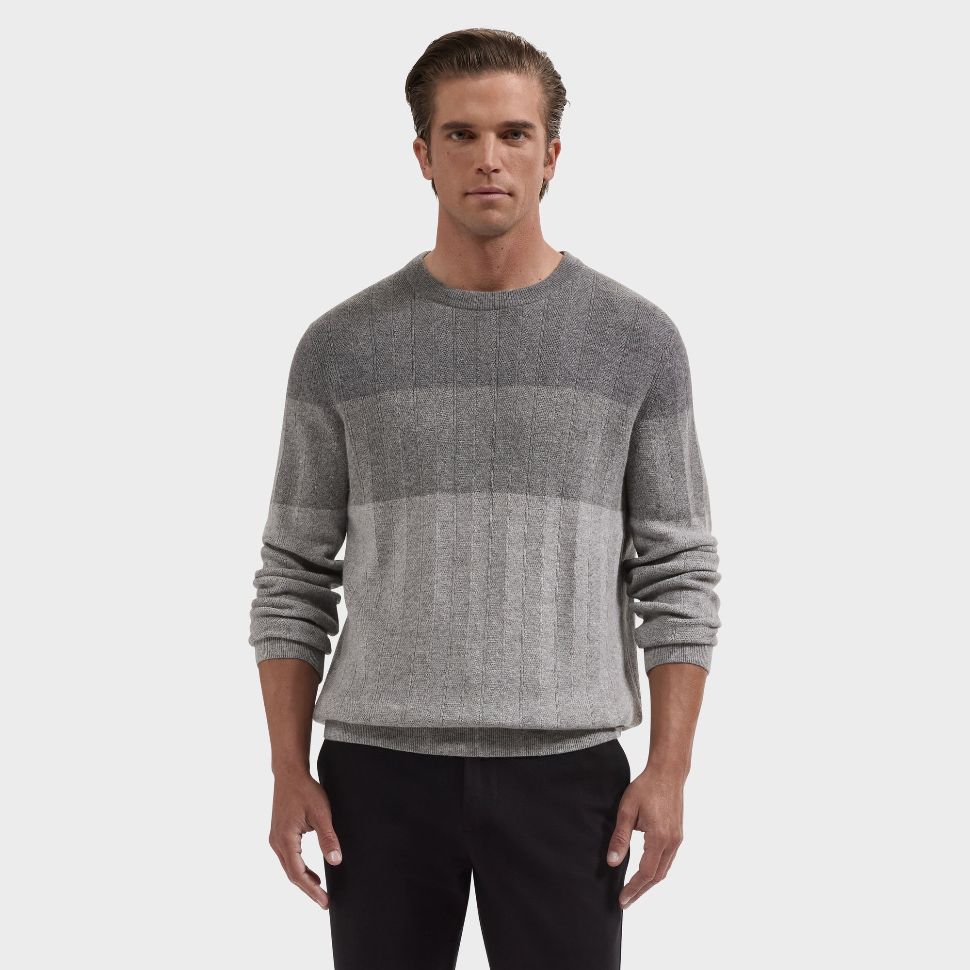 Color block Chevron Crewneck Sweater