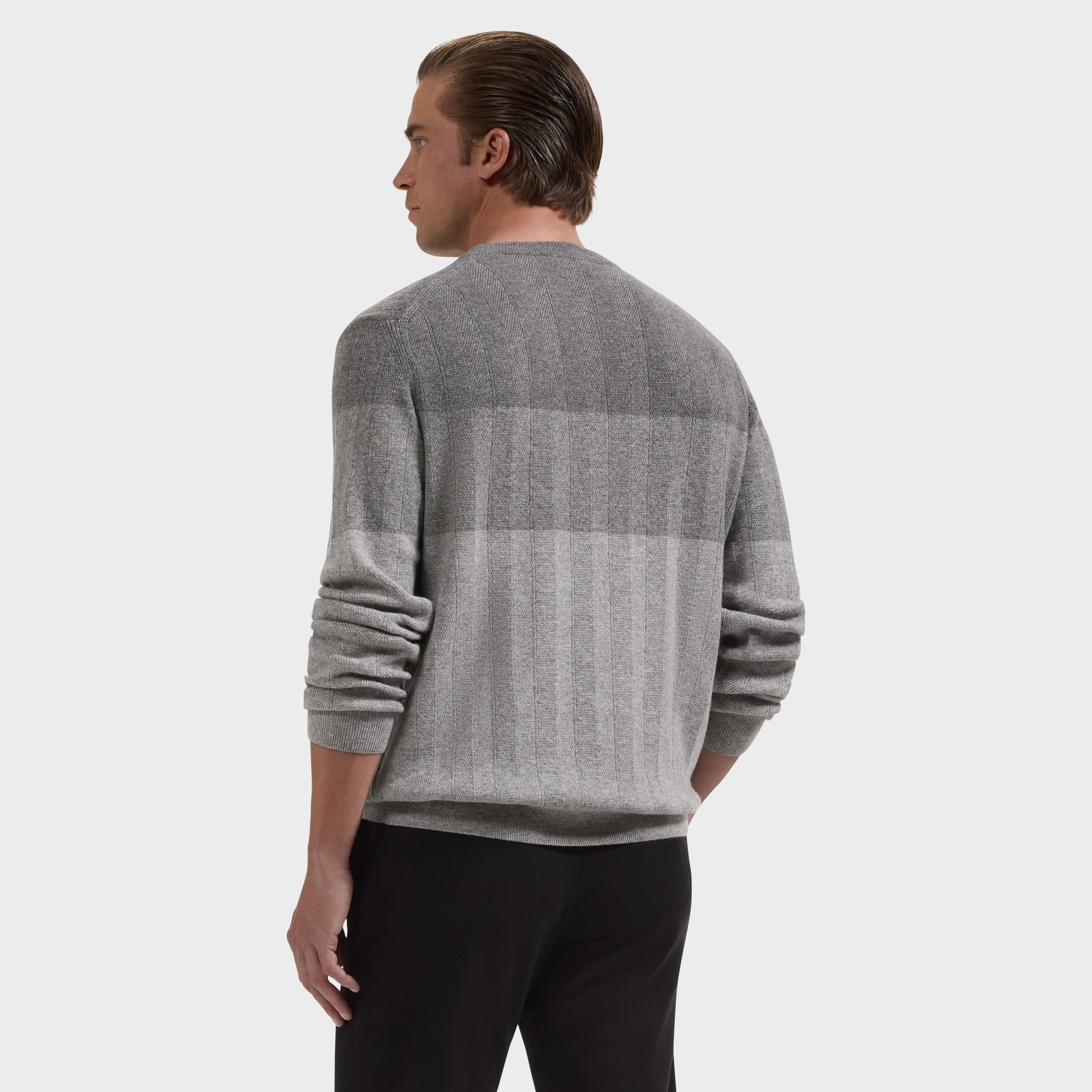 Color block Chevron Crewneck Sweater