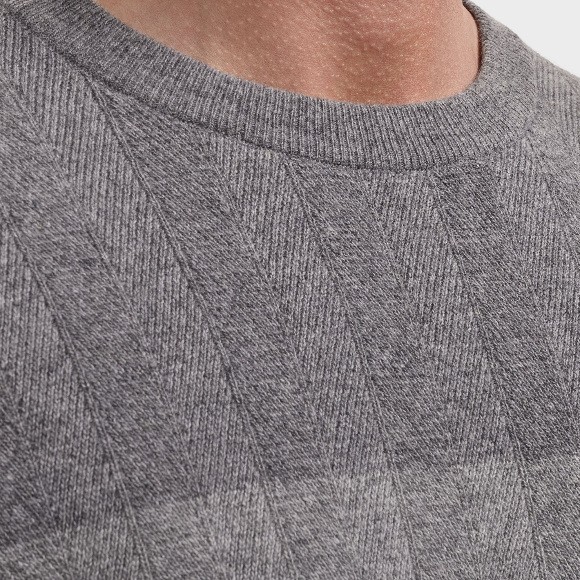 Color block Chevron Crewneck Sweater