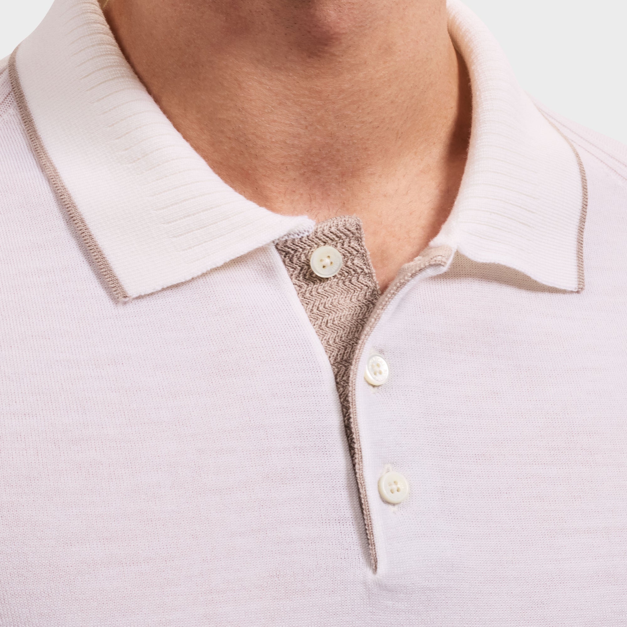 Merino Long-Sleeve Polo Sweater