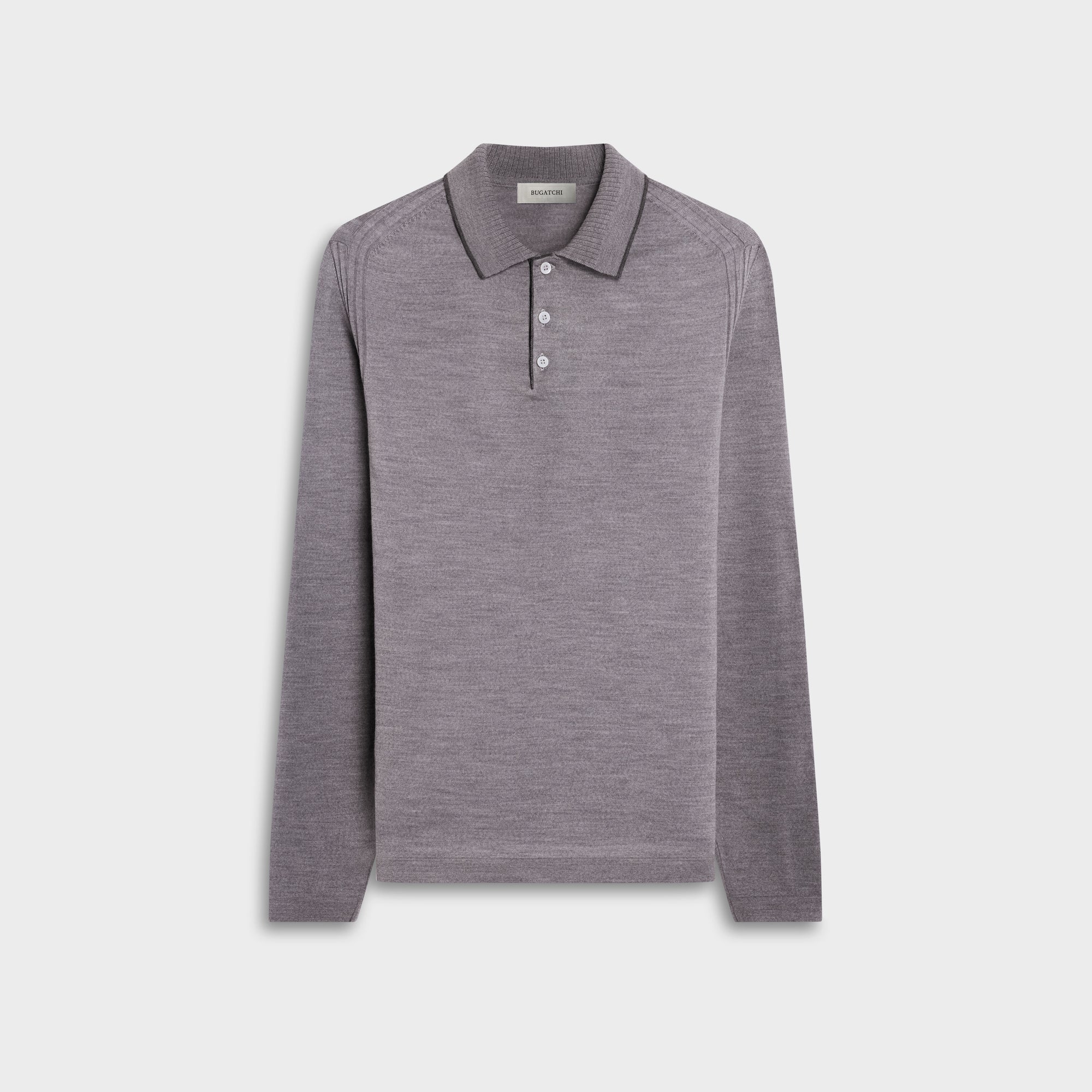 Merino Long-Sleeve Polo Sweater