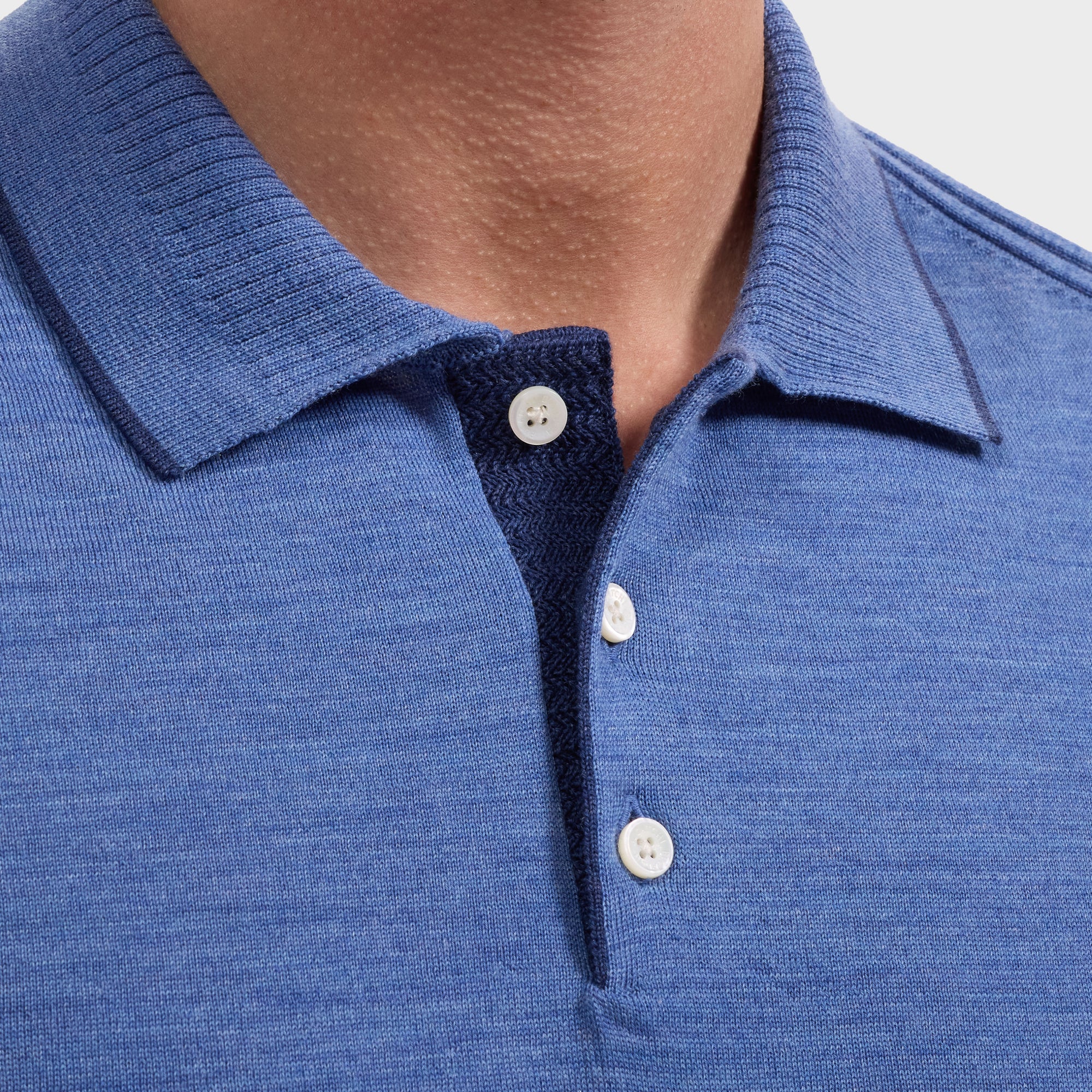 Merino Long-Sleeve Polo Sweater