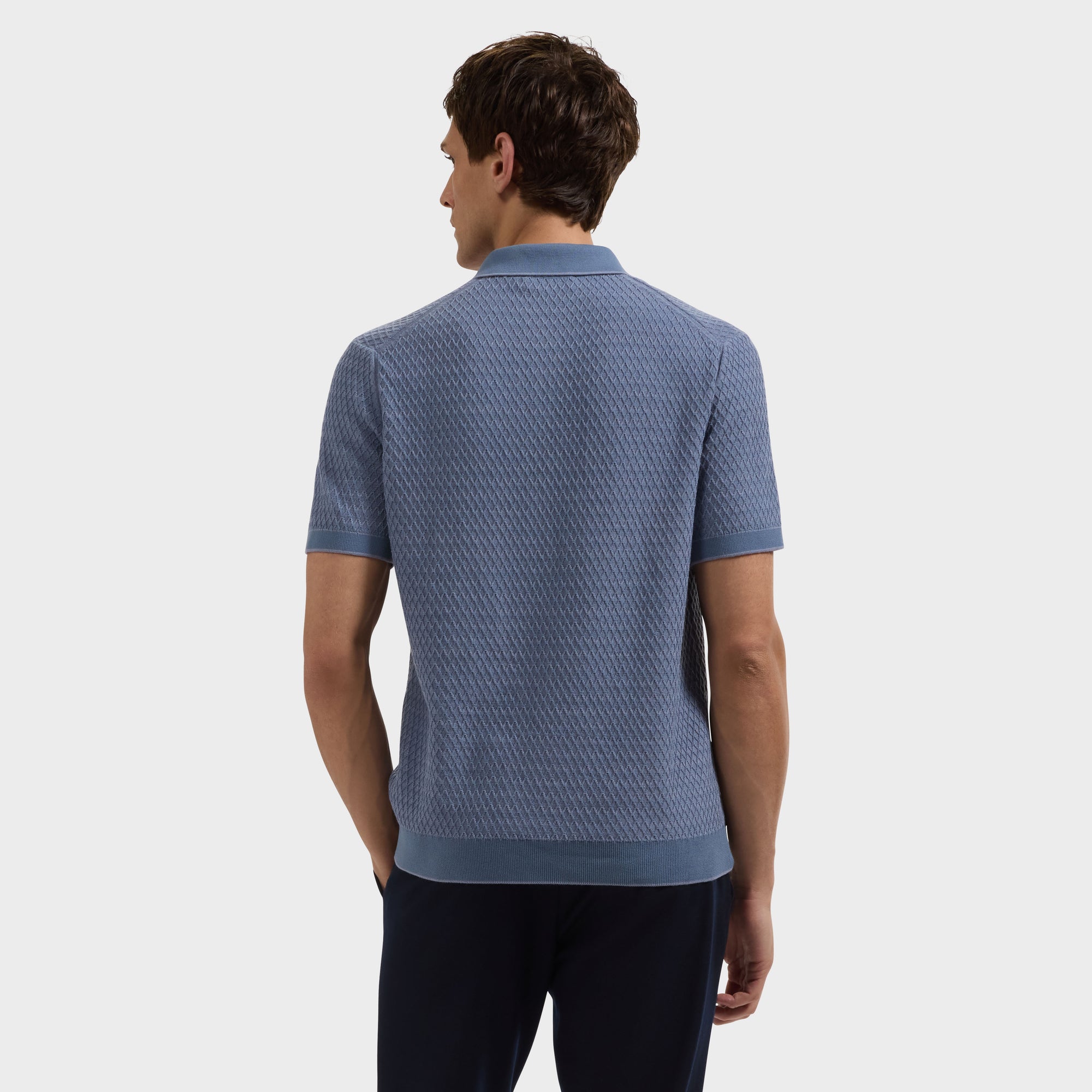 Honeycomb Polo Sweater