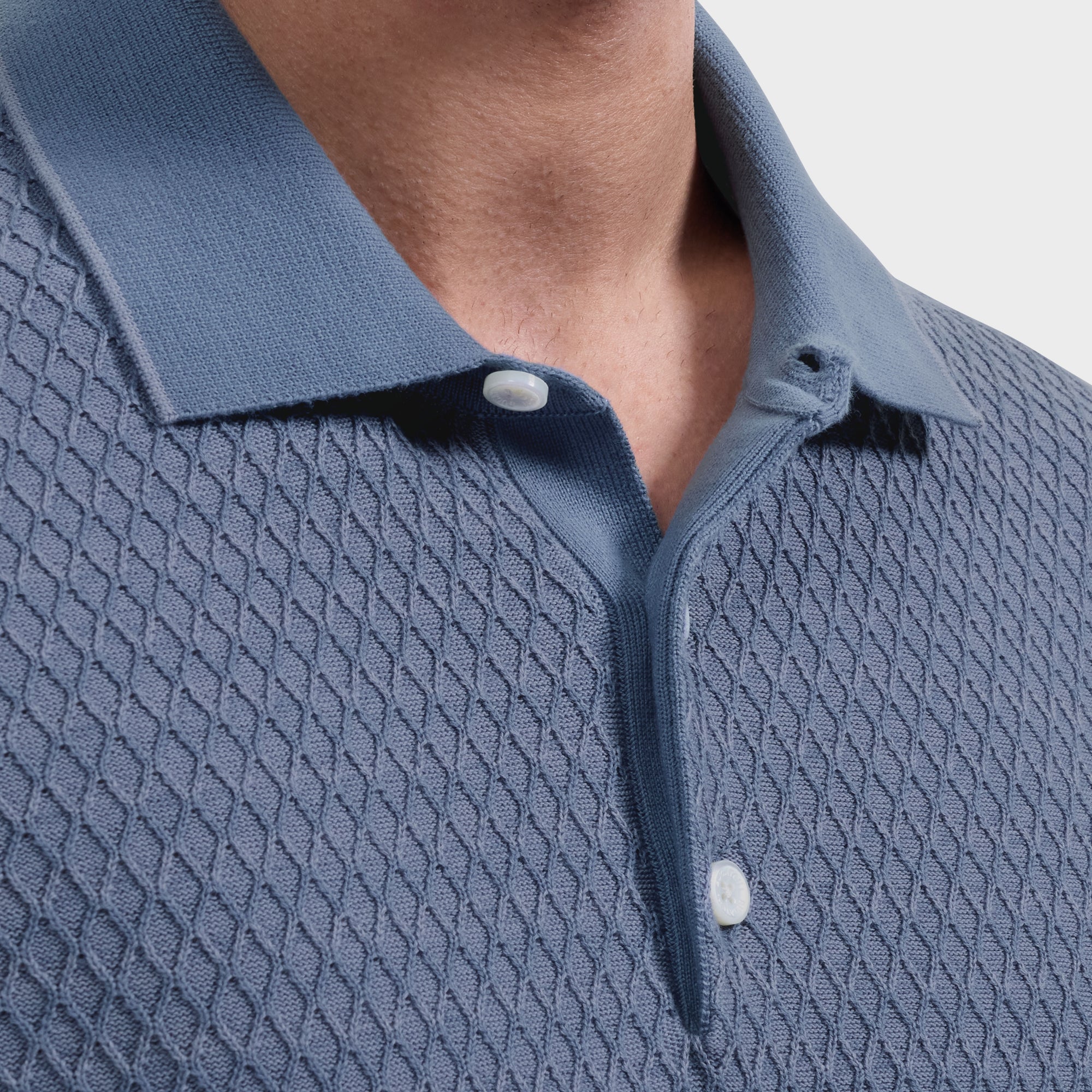Honeycomb Polo Sweater