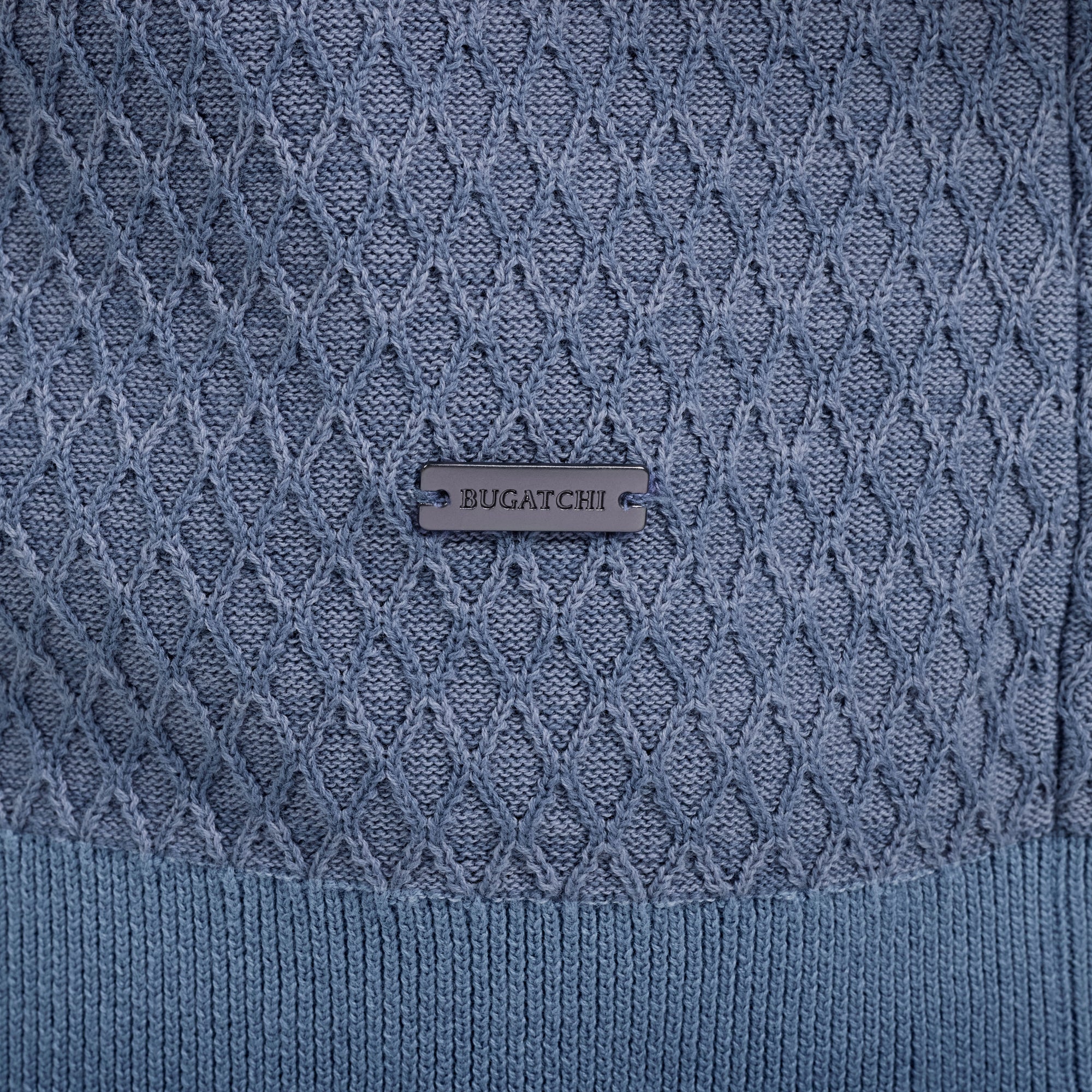 Honeycomb Polo Sweater