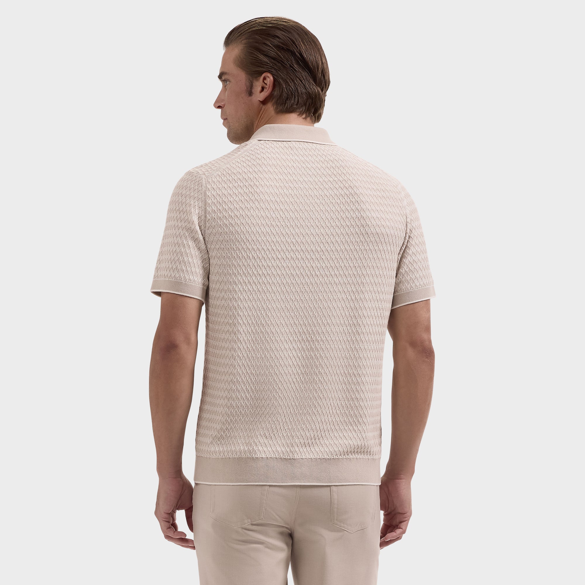 Honeycomb Polo Sweater