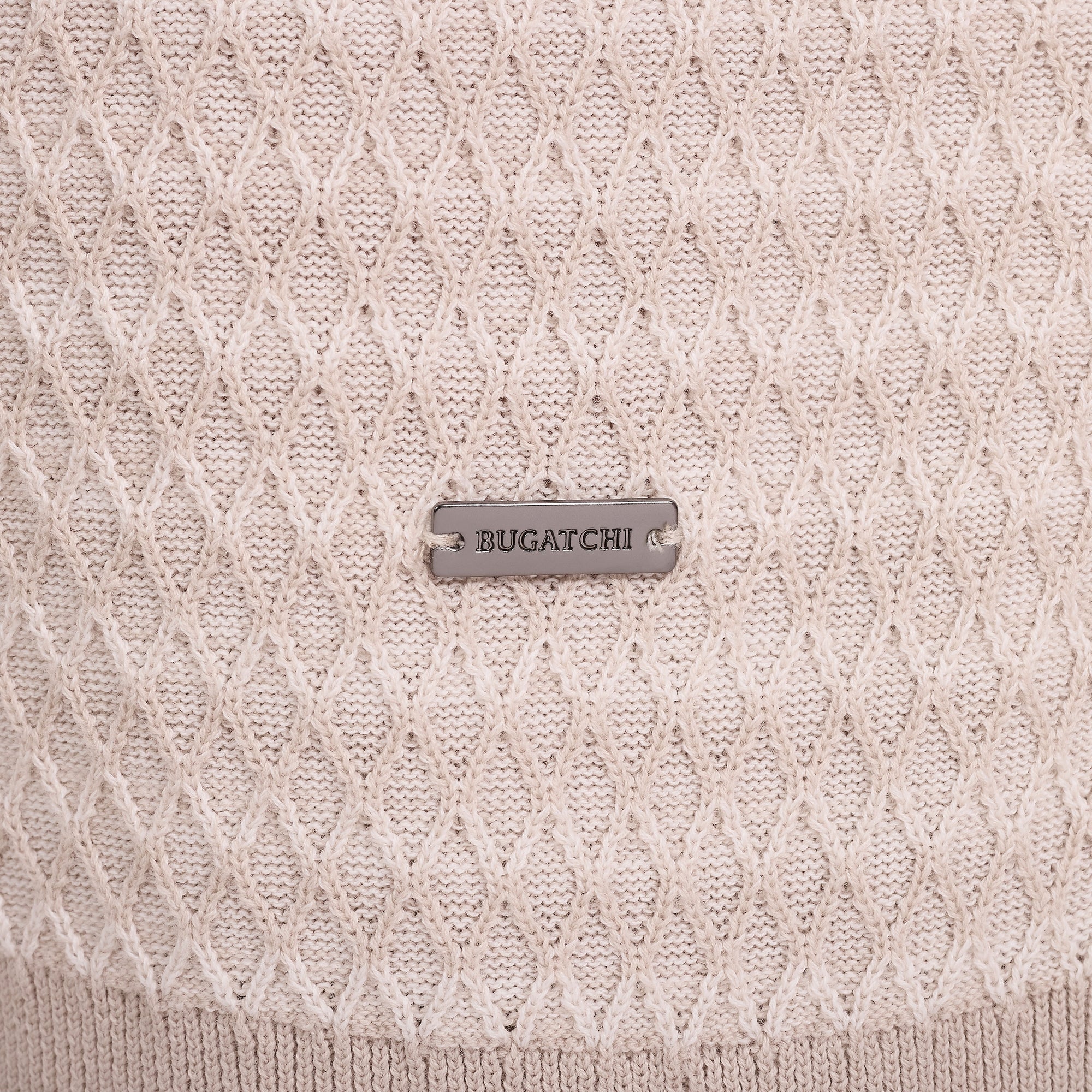 Honeycomb Polo Sweater