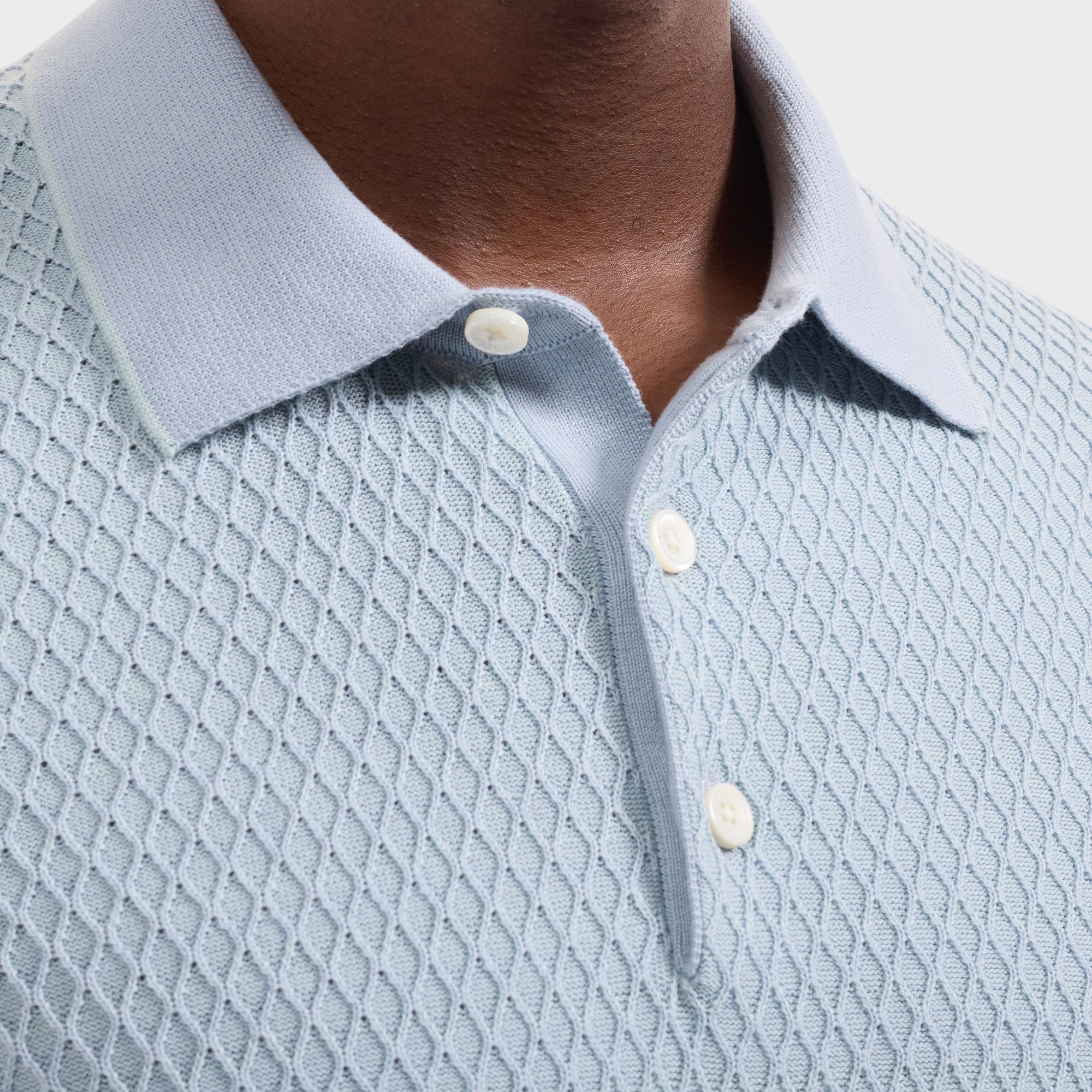 Honeycomb Polo Sweater