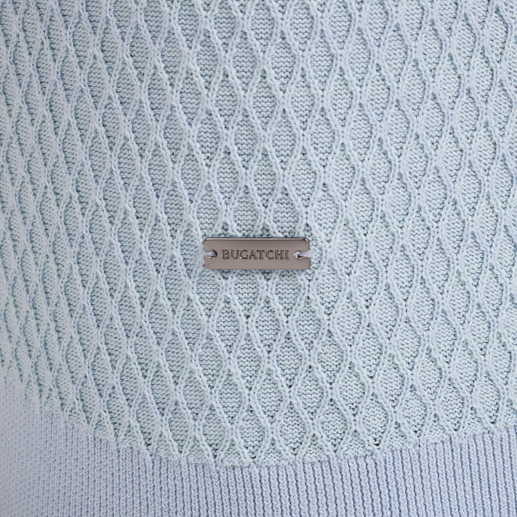 Honeycomb Polo Sweater