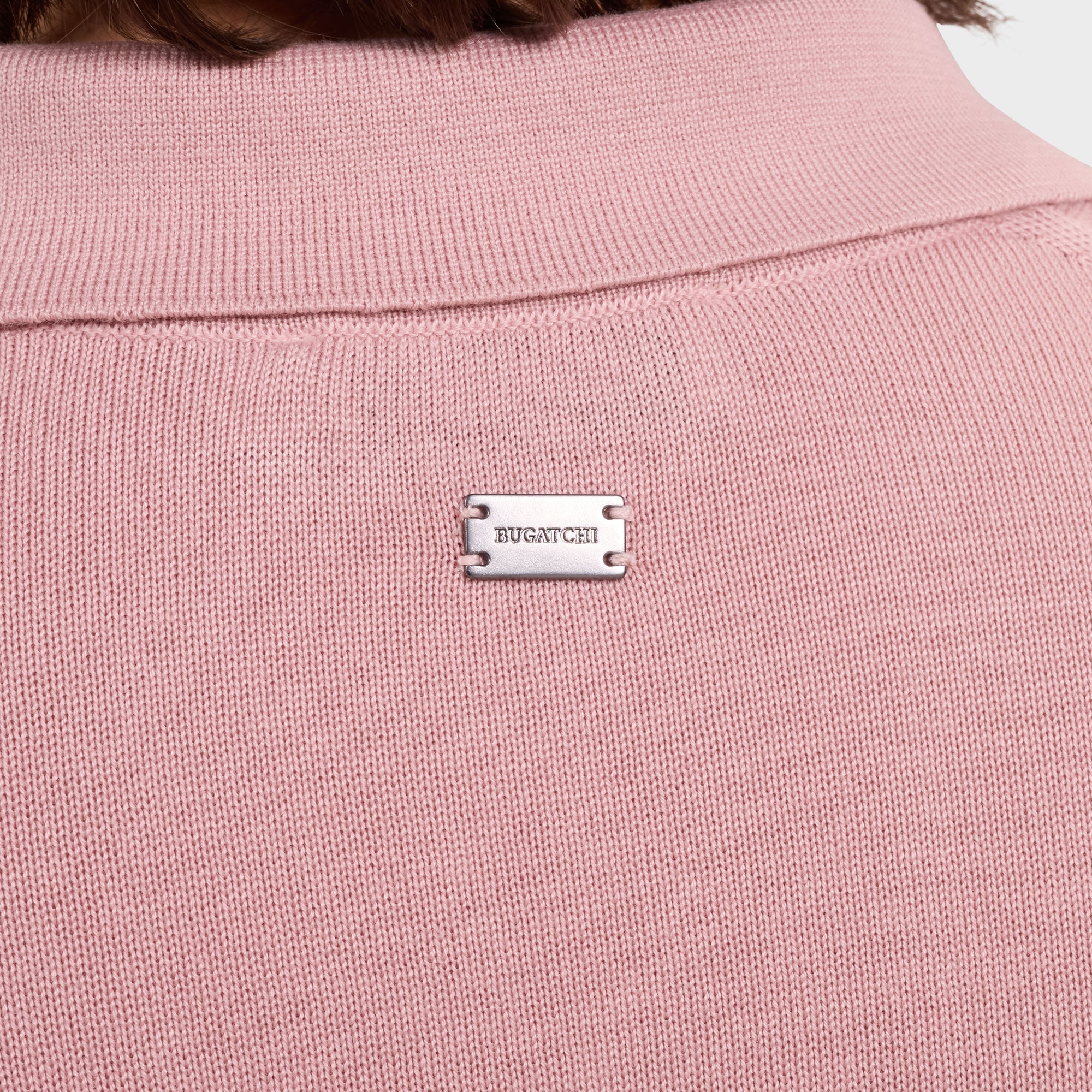 Cable Knit Full Button Short-Sleeve Polo Sweater