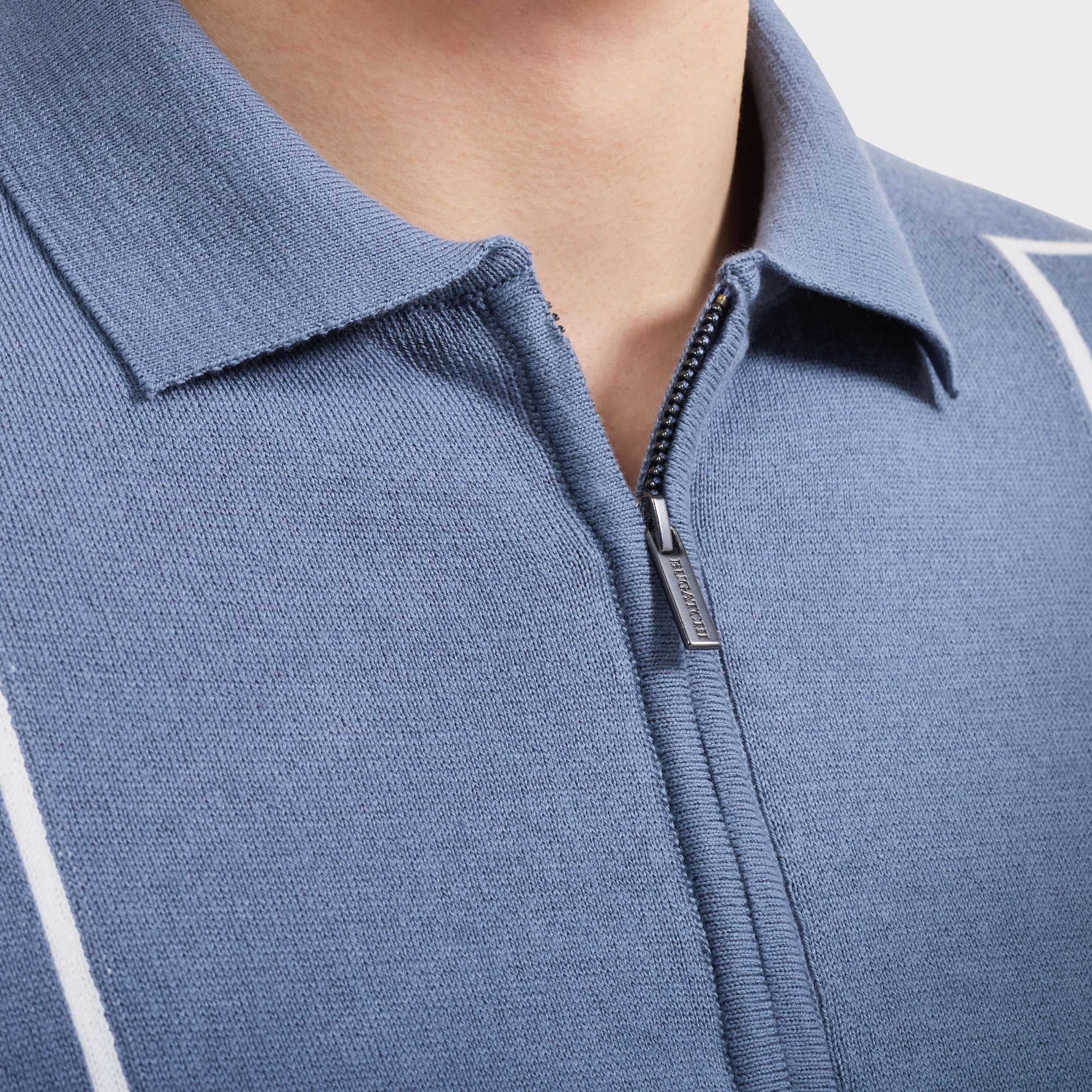 Color block Quarter-Zip Polo Sweater