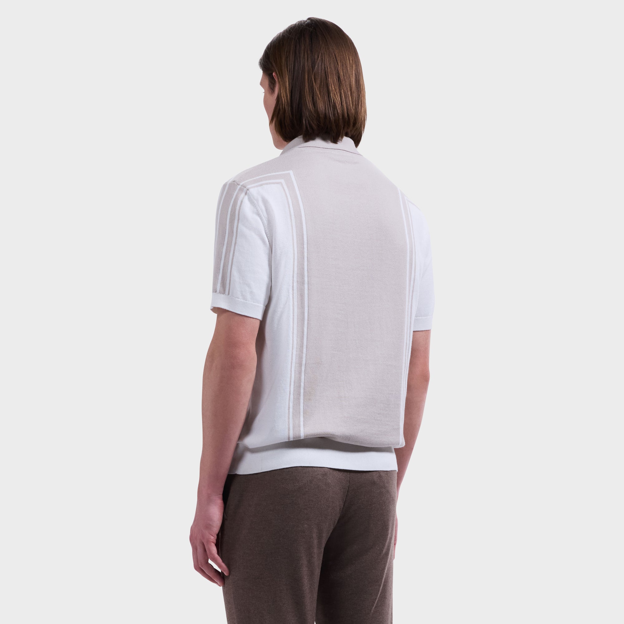 Color block Quarter-Zip Polo Sweater
