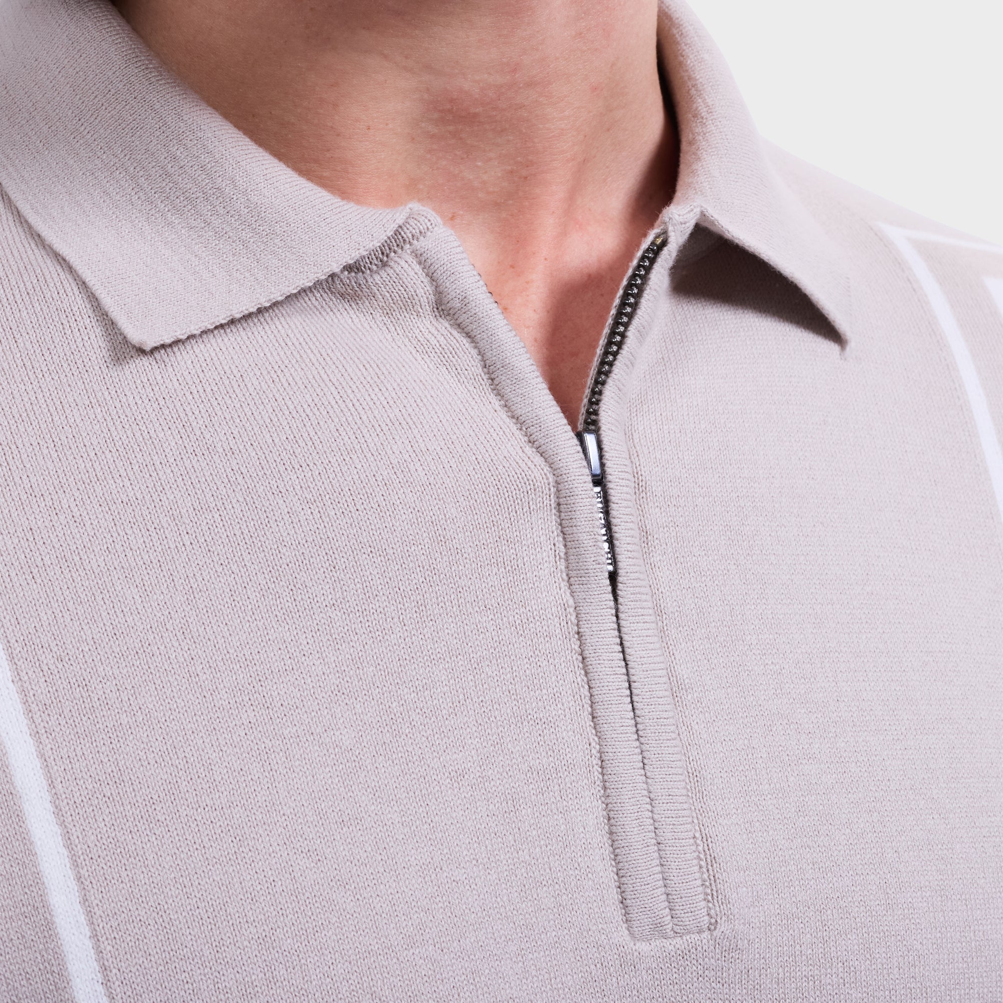 Color block Quarter-Zip Polo Sweater