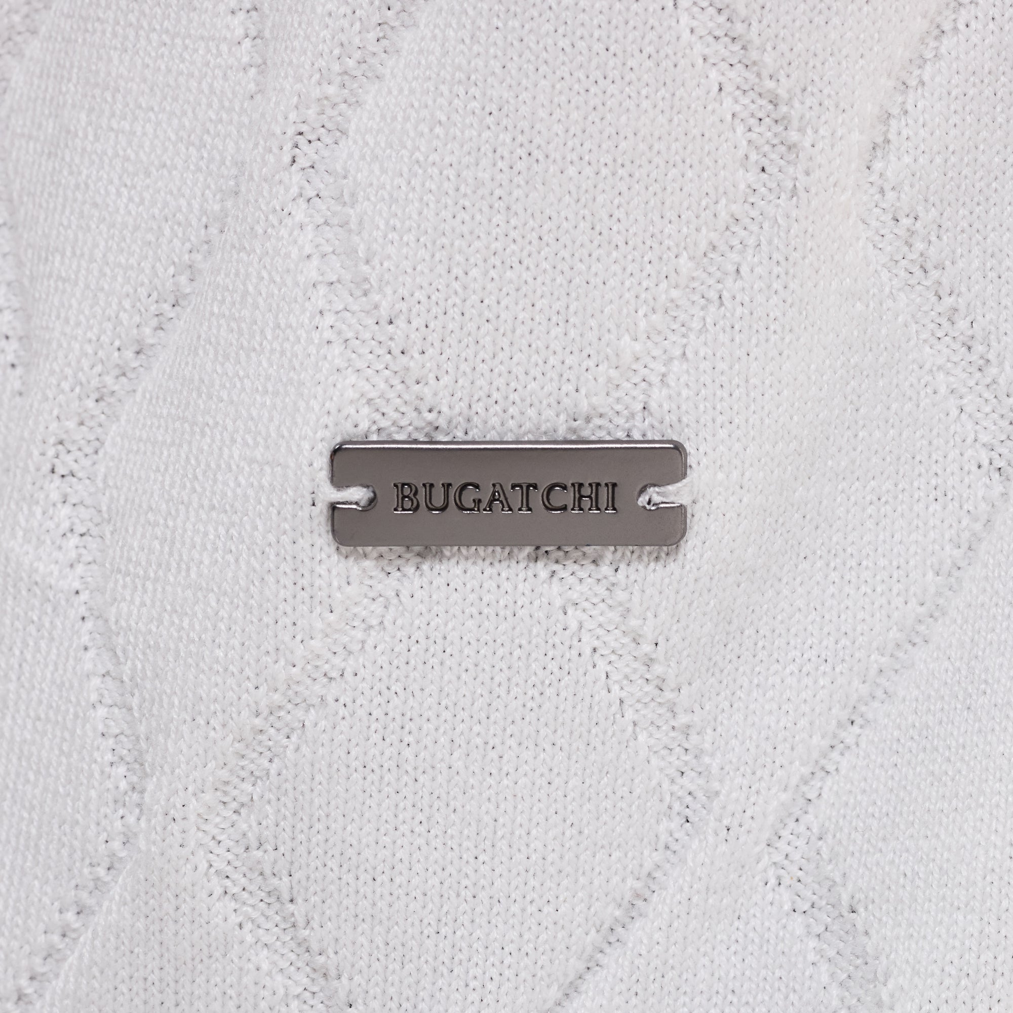 Diamond Wave Short-Sleeve Polo Sweater