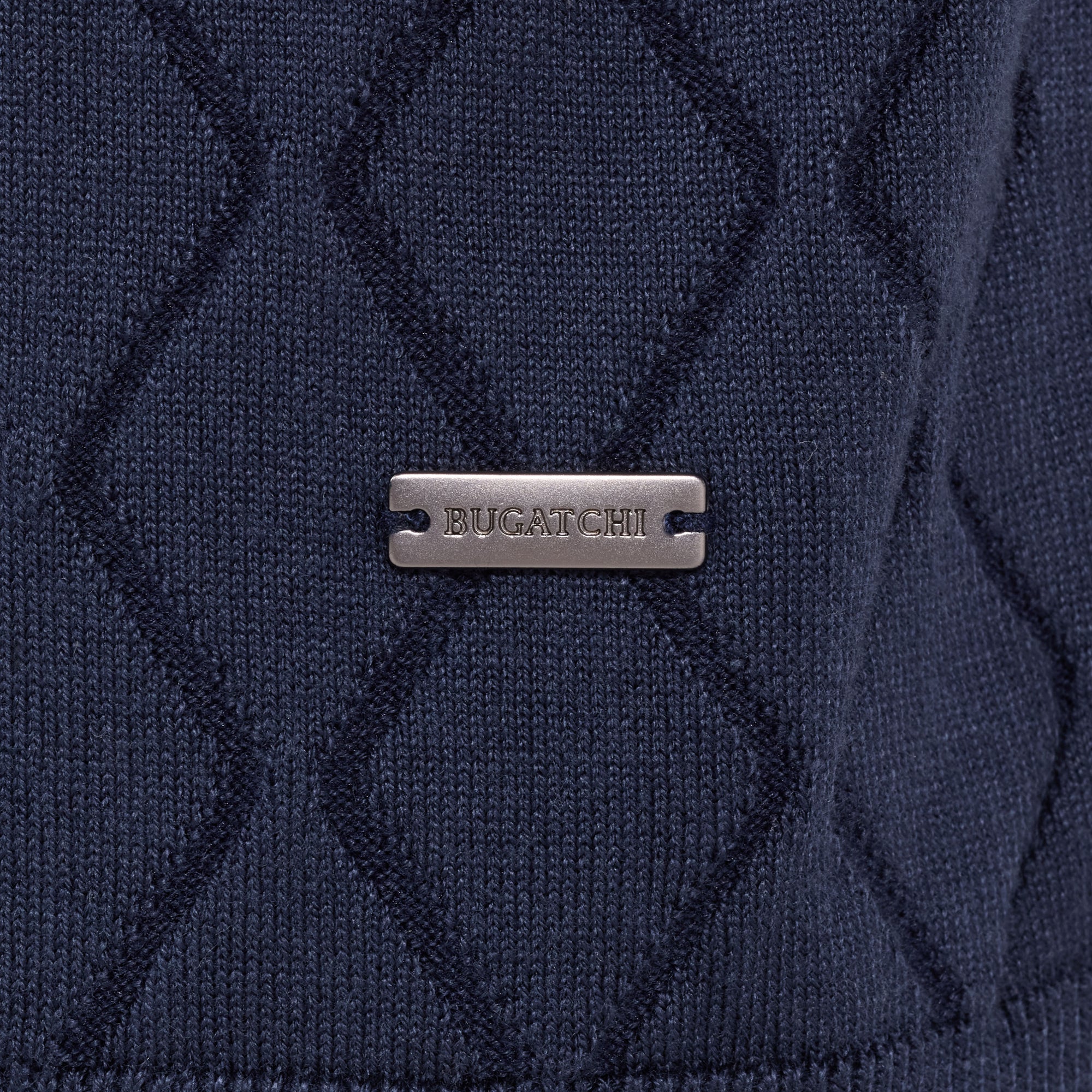 Diamond Wave Short-Sleeve Polo Sweater
