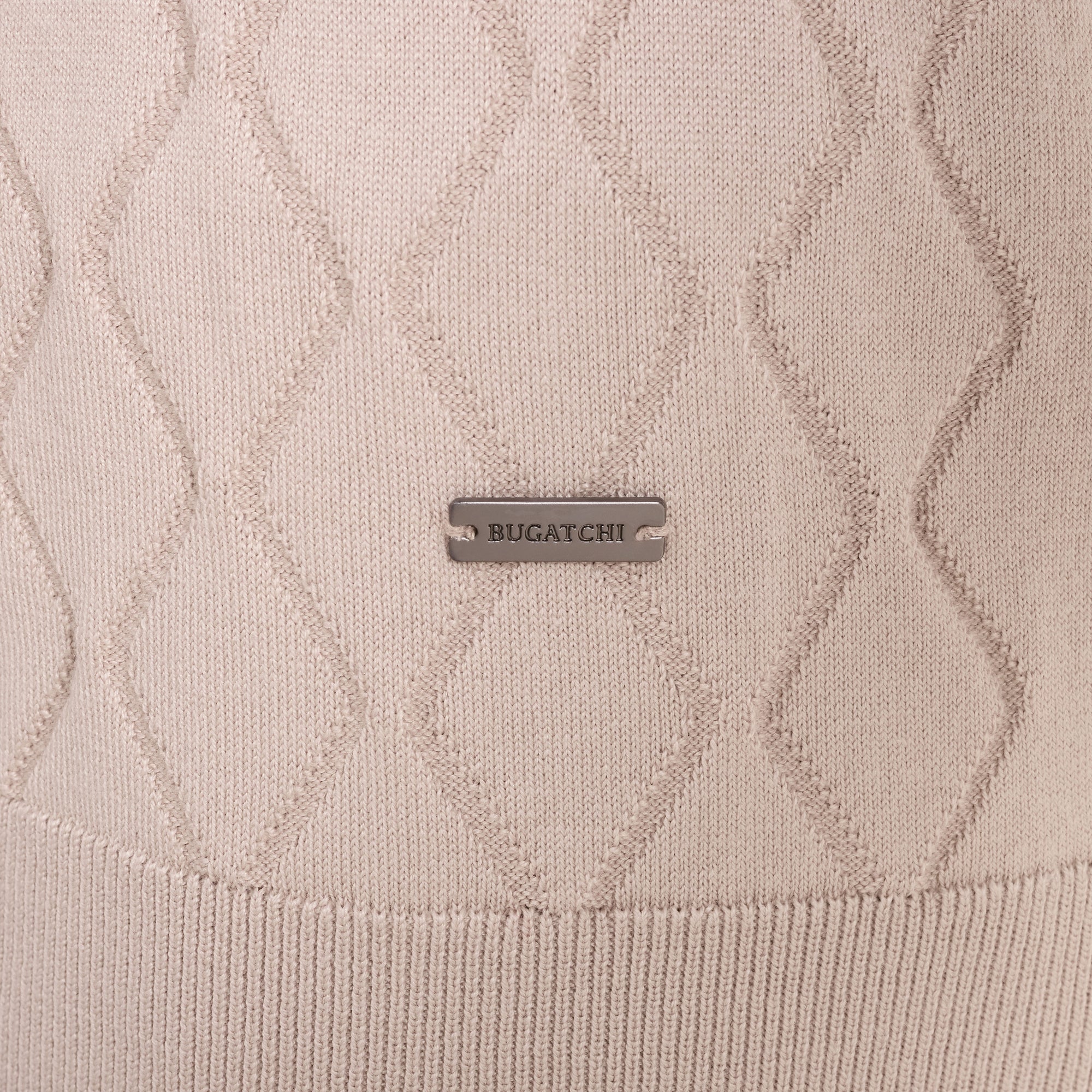 Diamond Wave Short-Sleeve Polo Sweater