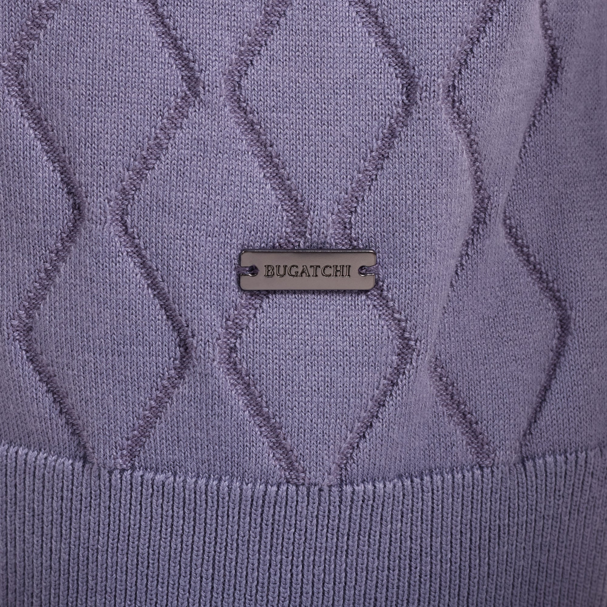 Diamond Wave Short-Sleeve Polo Sweater