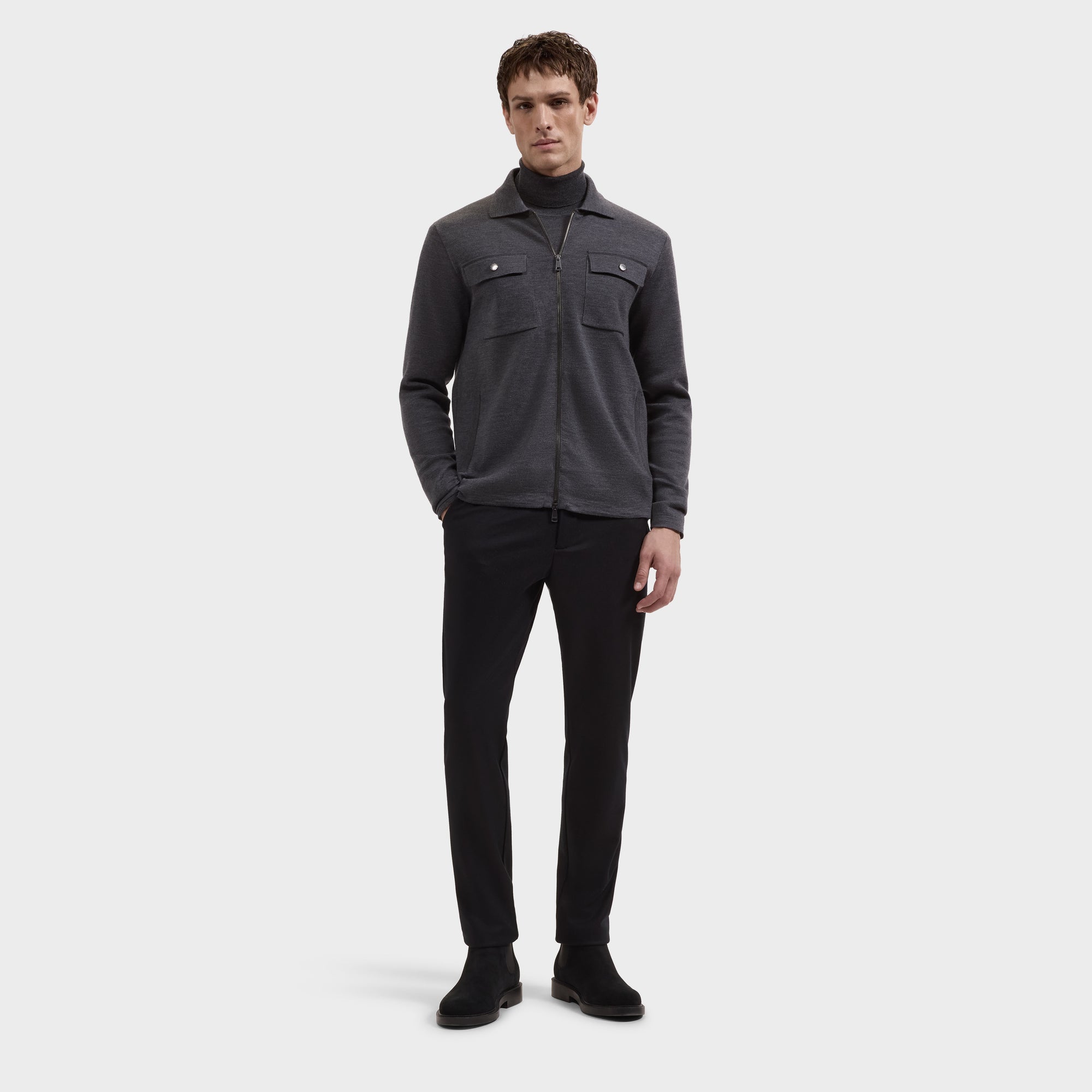 Melange Merino Sweater Jacket