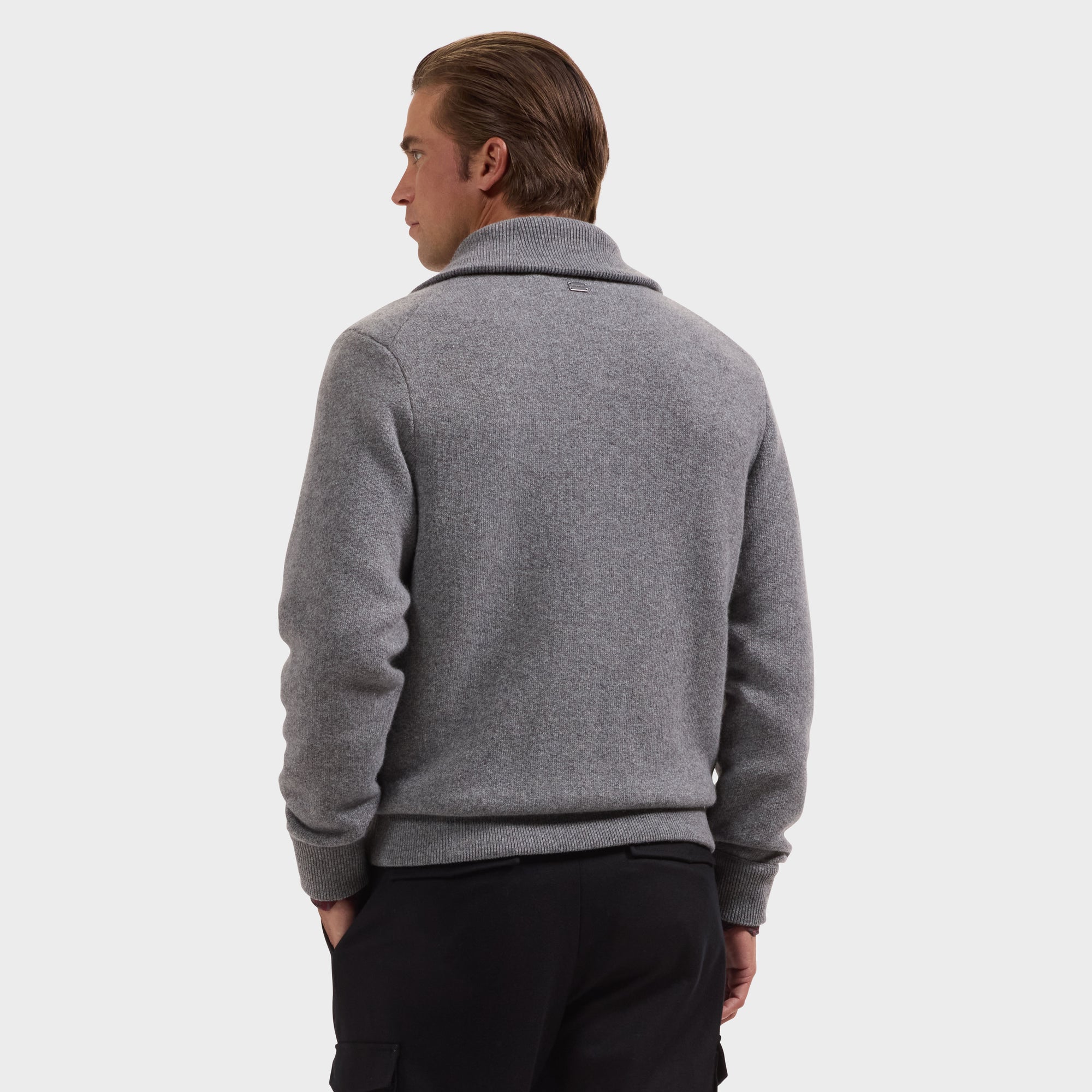 Melange Full Zip Sweater
