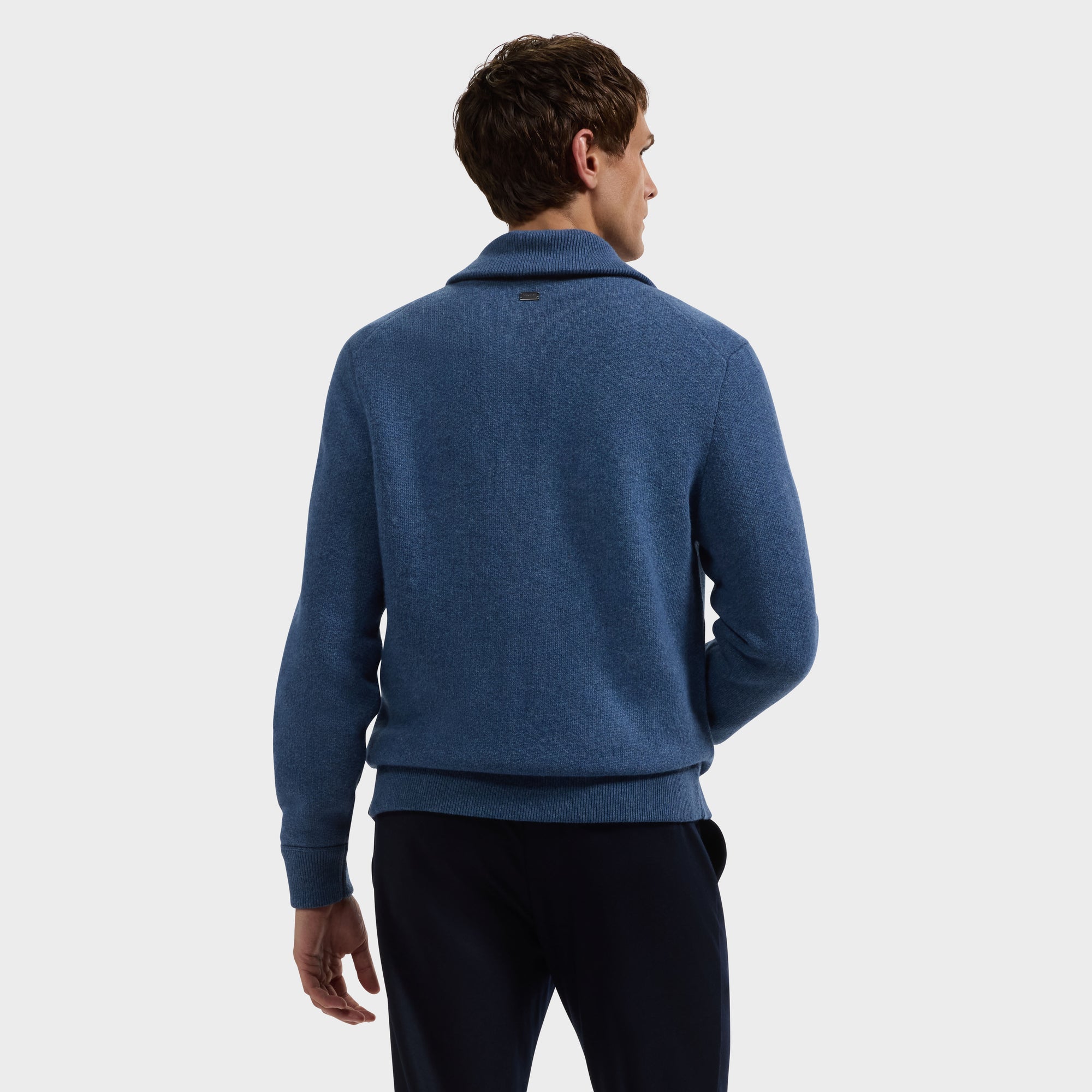 Melange Full Zip Sweater