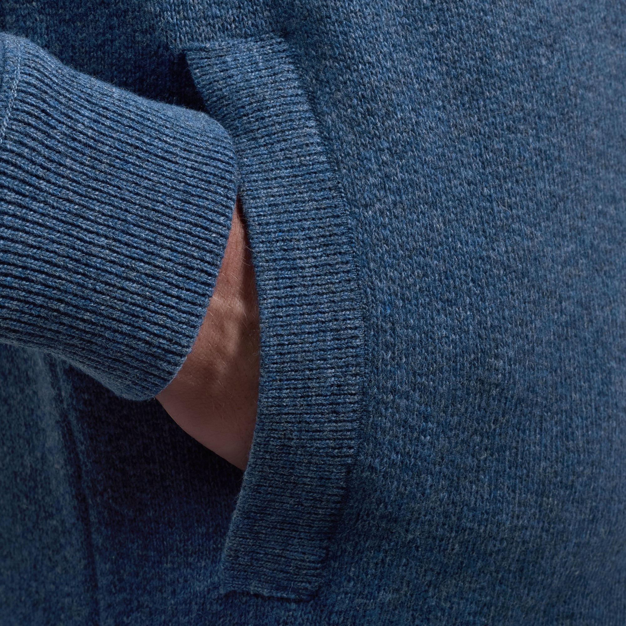 Melange Full Zip Sweater