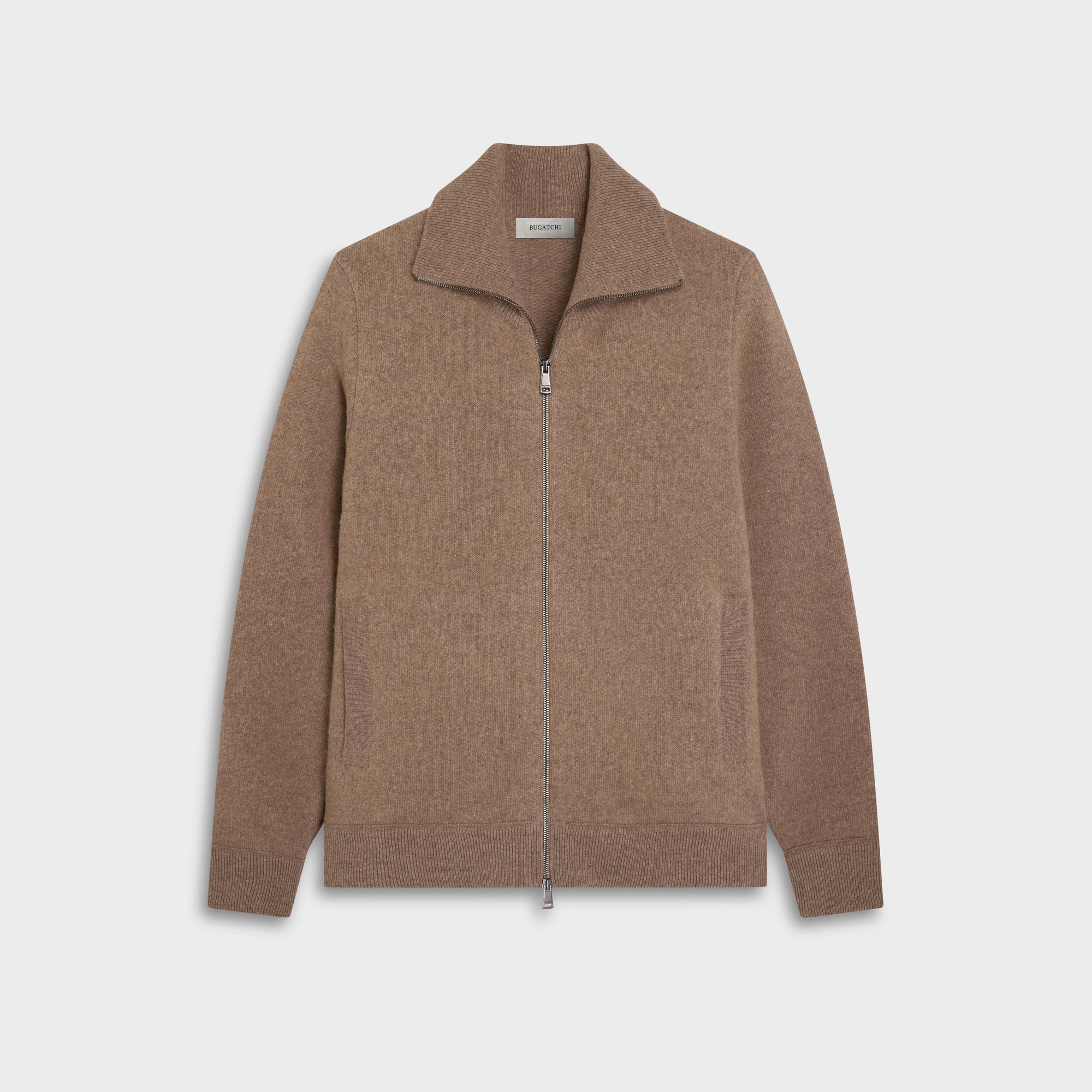 Melange Full Zip Sweater