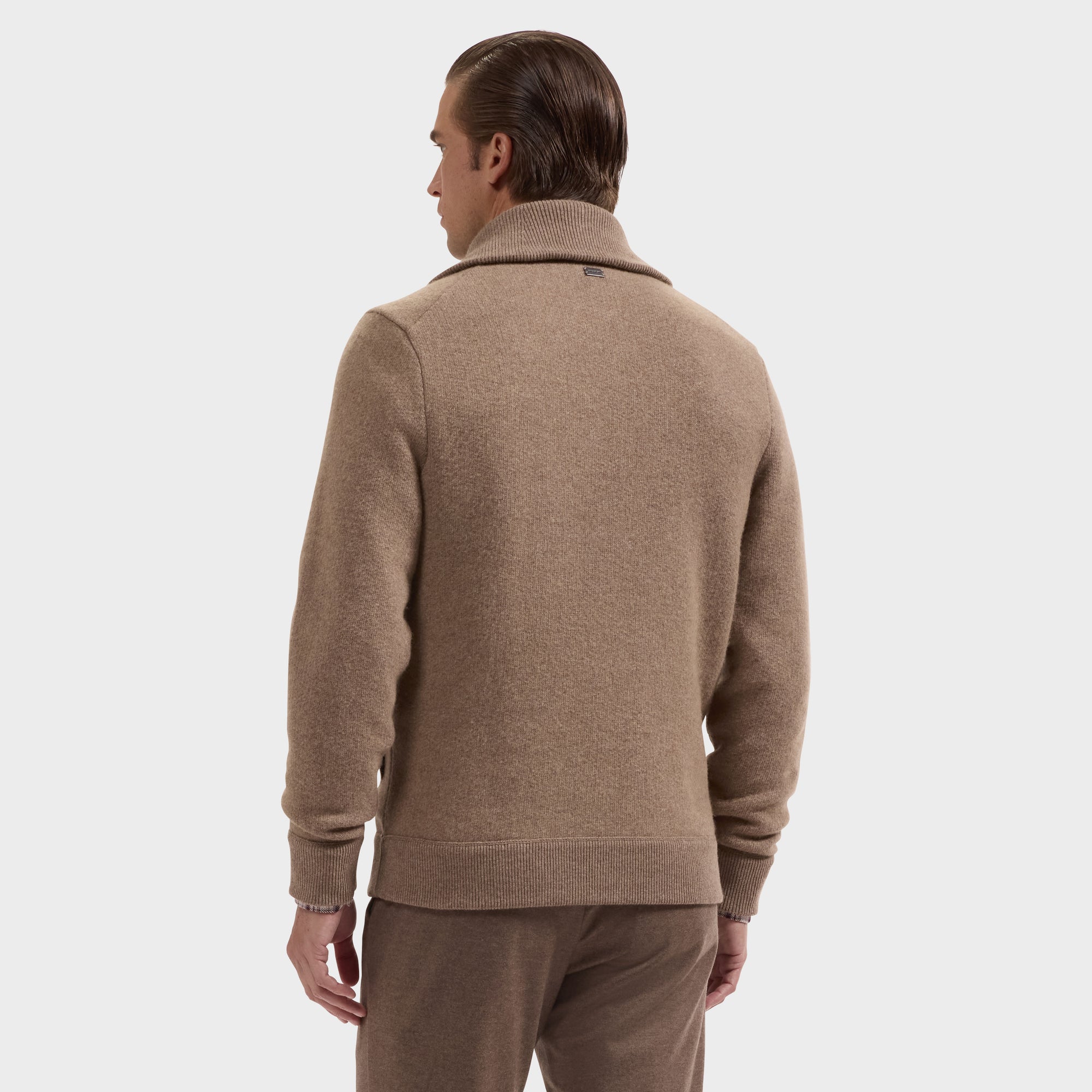 Melange Full Zip Sweater