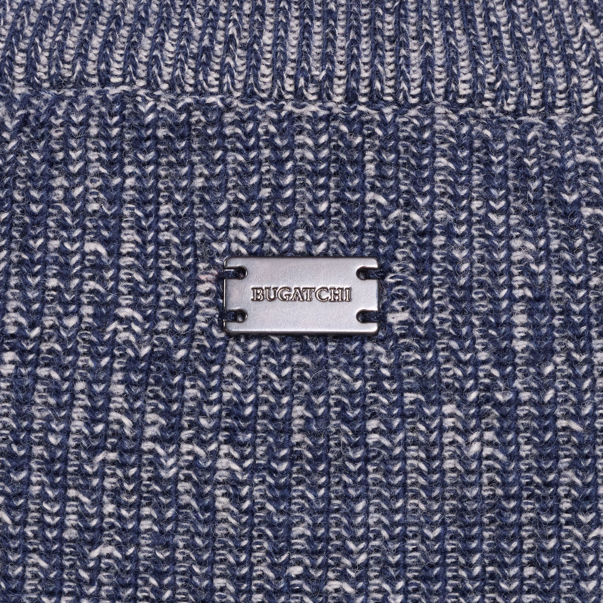 Two-Tone Rib Mock Neck Sweater
