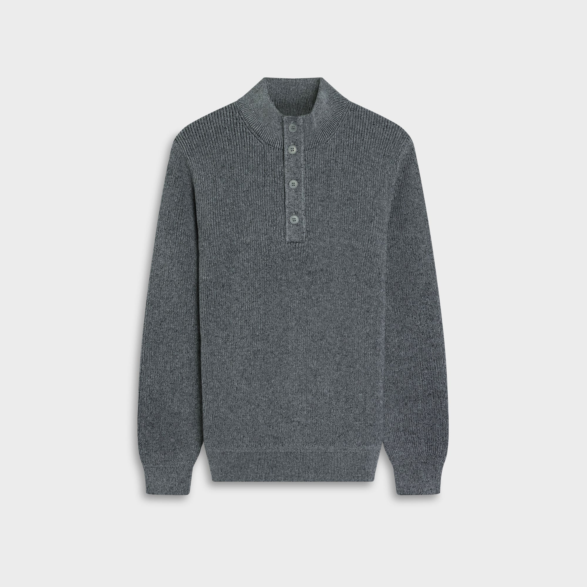 Two-Tone Rib Mock Neck Sweater